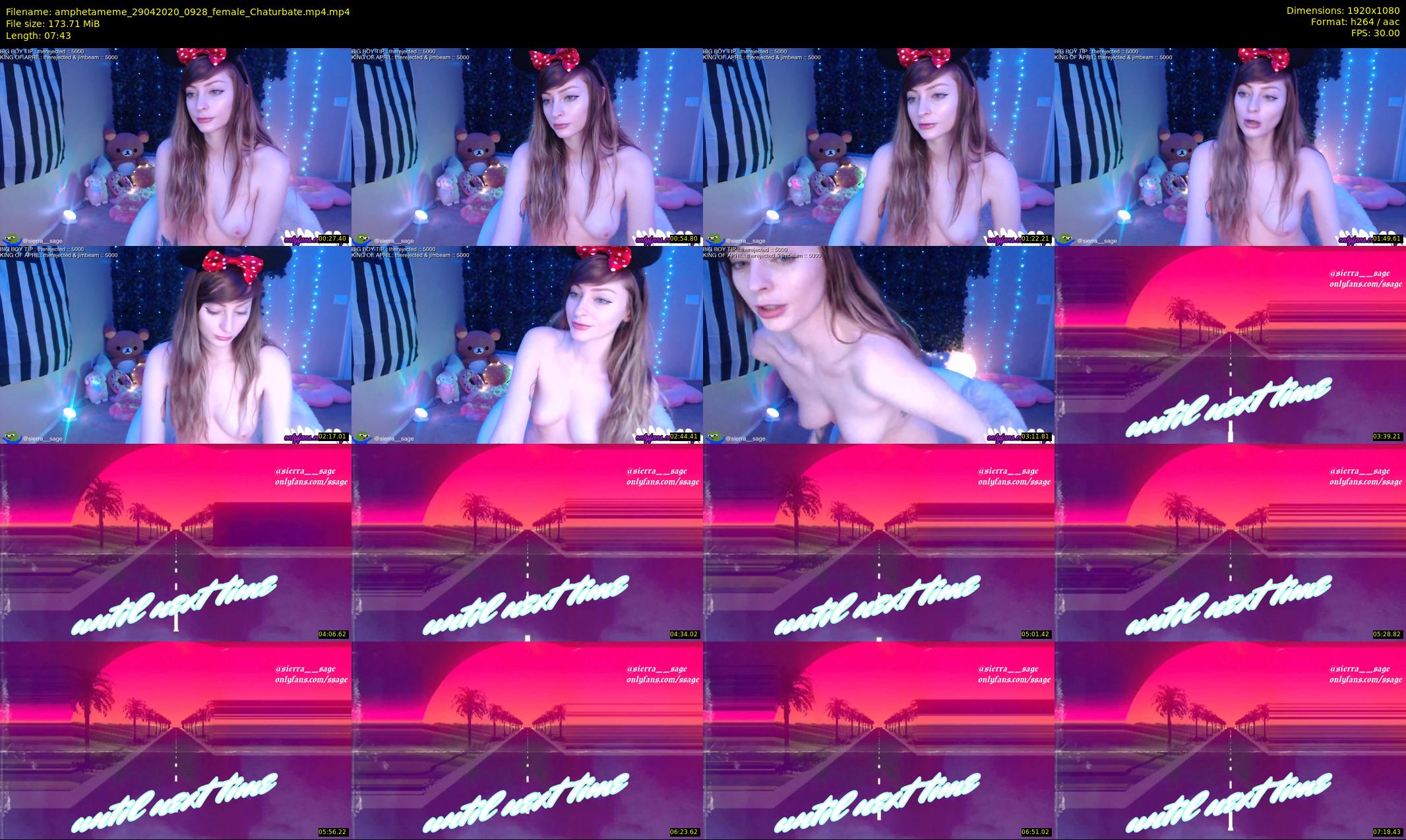 amphetameme — 8 minute Chaturbate female cam show recording, 1080p, Apr 29, 2020