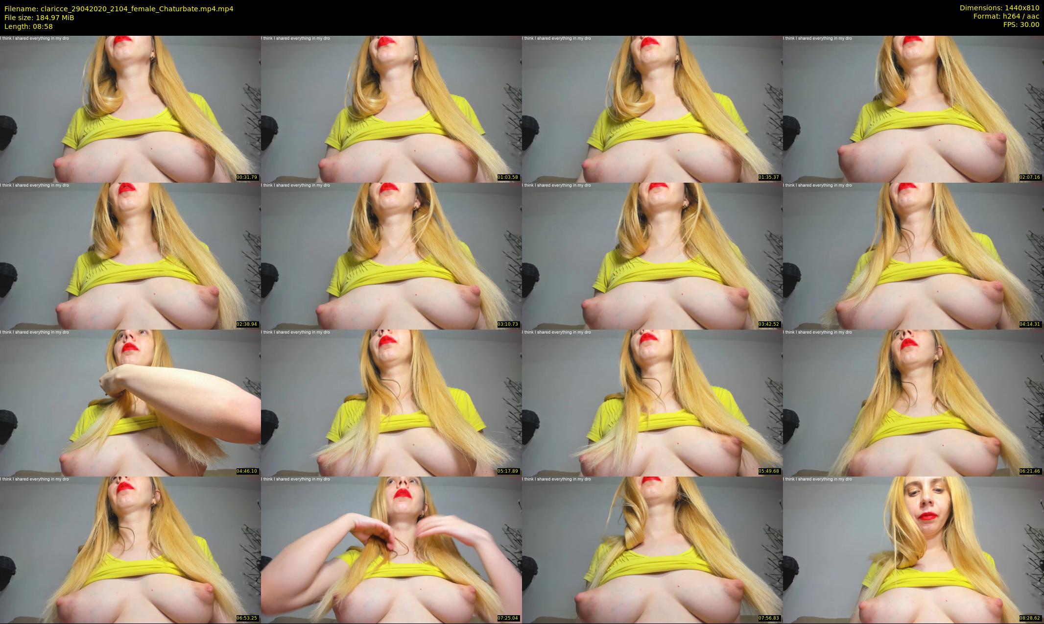 claricce — 9 minute Chaturbate female cam show recording, 720p, Apr 29, 2020