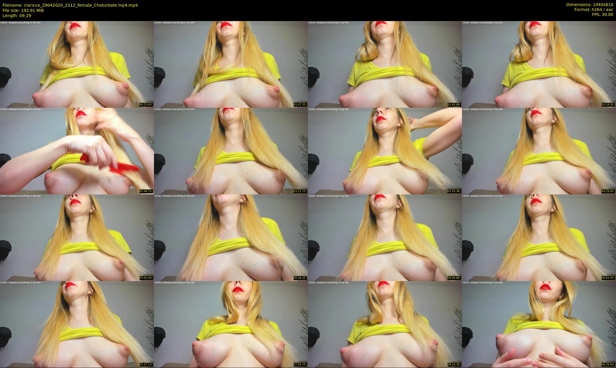 claricce — 10 minute Chaturbate female cam show recording, 720p, Apr 29, 2020