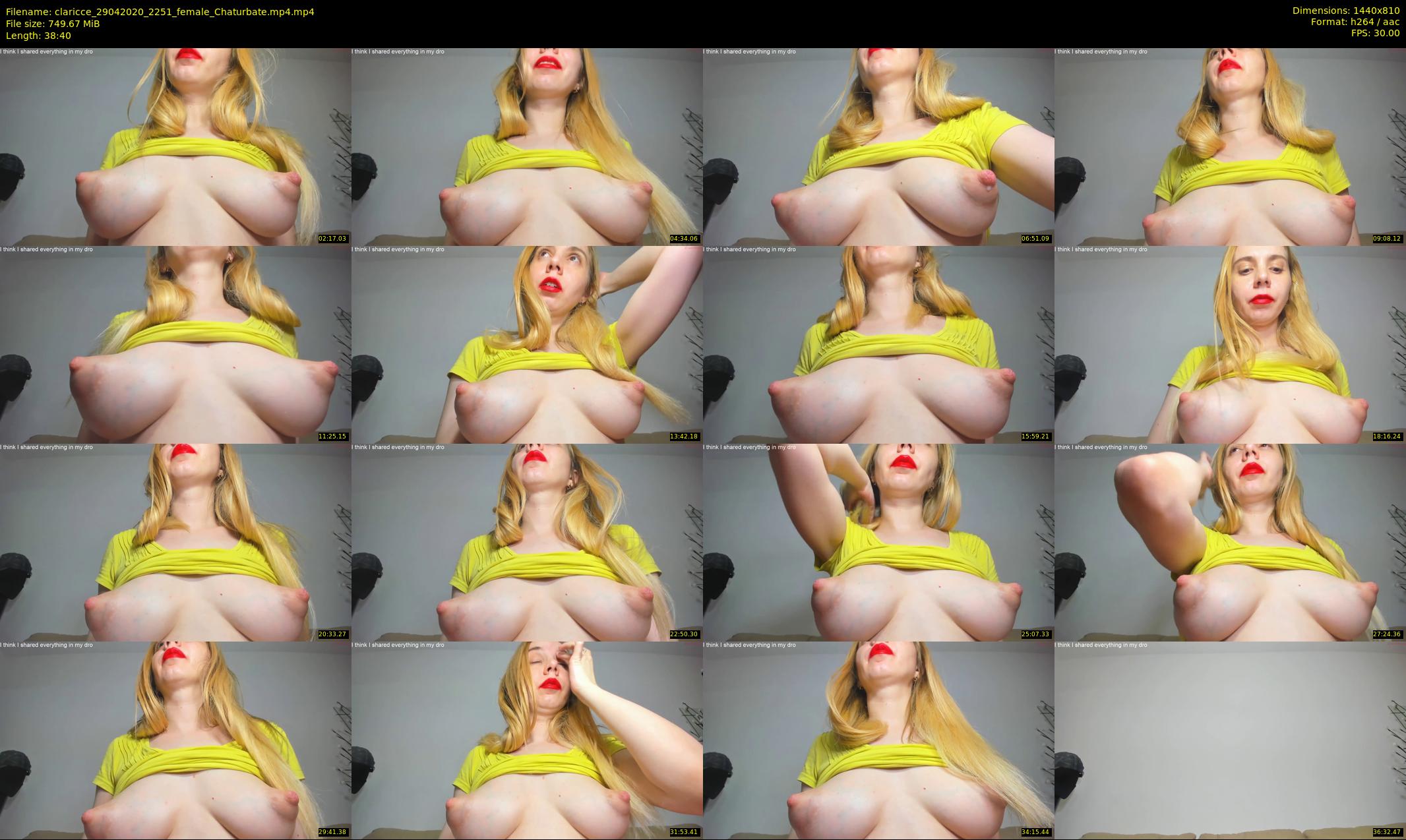 claricce — 39 minute Chaturbate female cam show recording, 720p, Apr 29, 2020