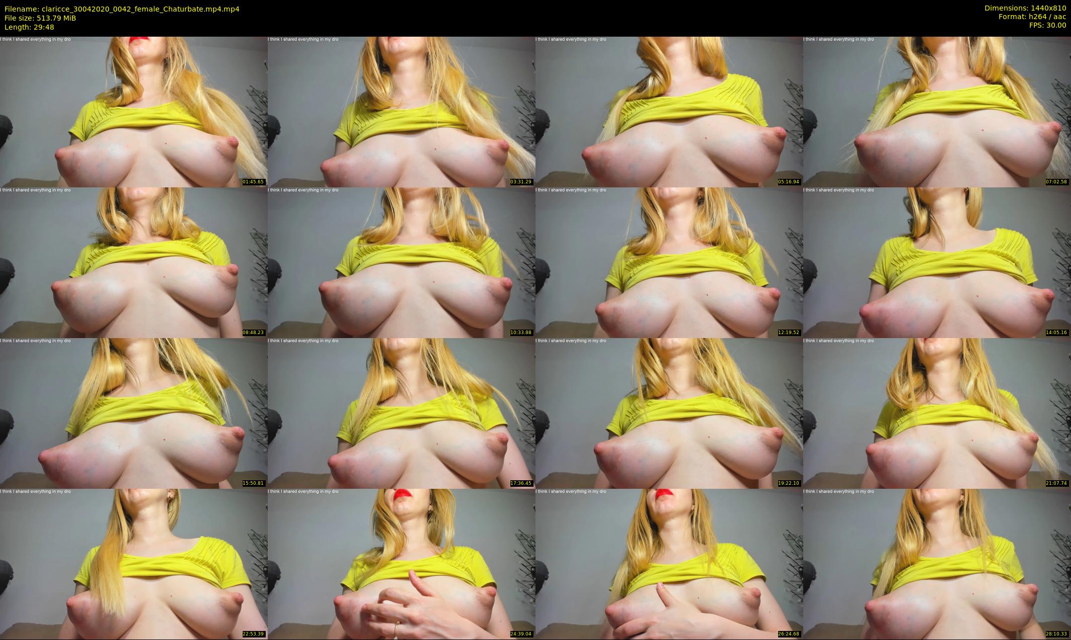 claricce — 30 minute Chaturbate female cam show recording, 720p, Apr 30, 2020