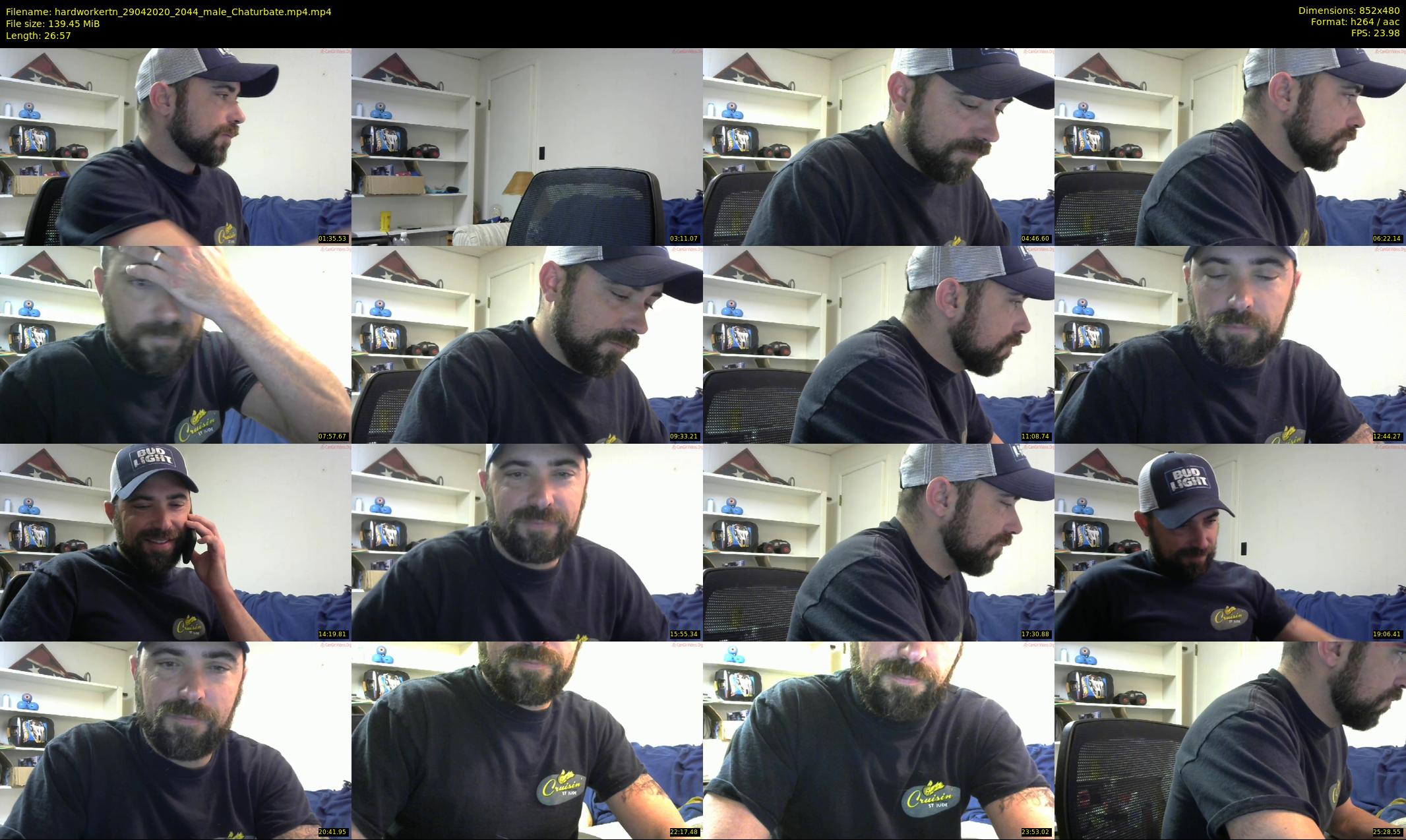 hardworkertn — 27 minute Chaturbate male cam show recording, 480p, Apr 29, 2020