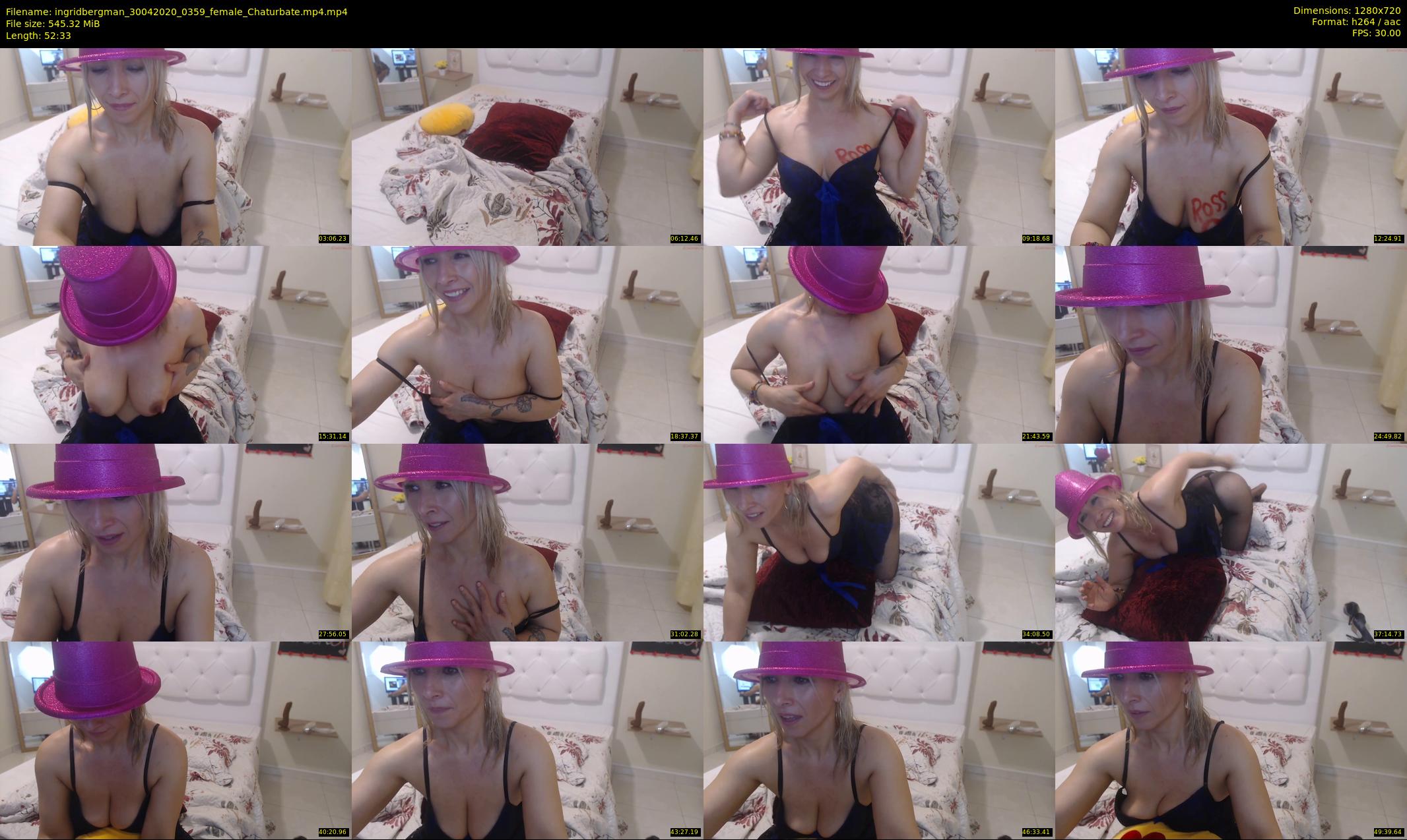 ingridbergman — 53 minute Chaturbate female cam show recording, 720p, Apr 30, 2020