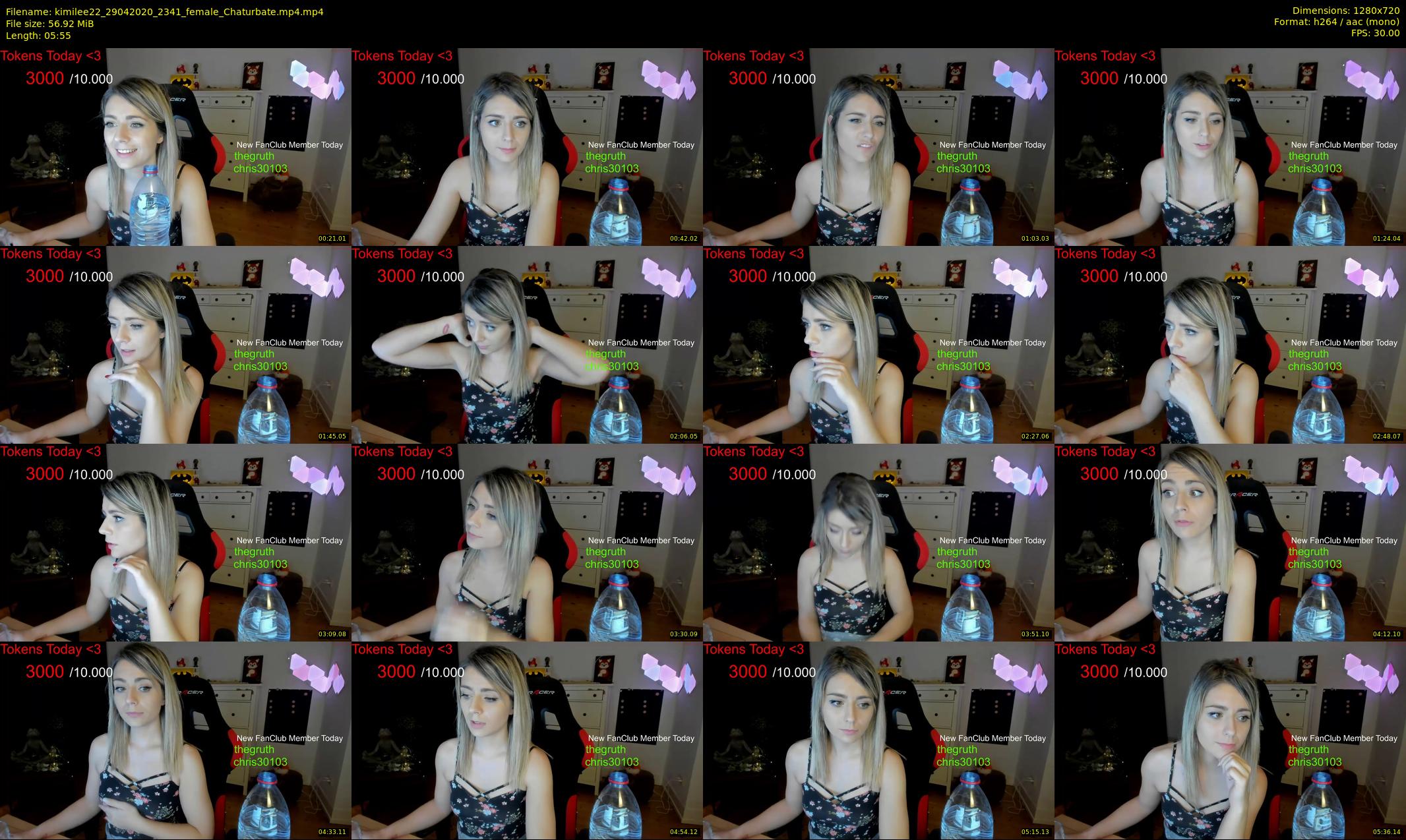 kimilee22 — 6 minute Chaturbate female cam show recording, 720p, Apr 29, 2020