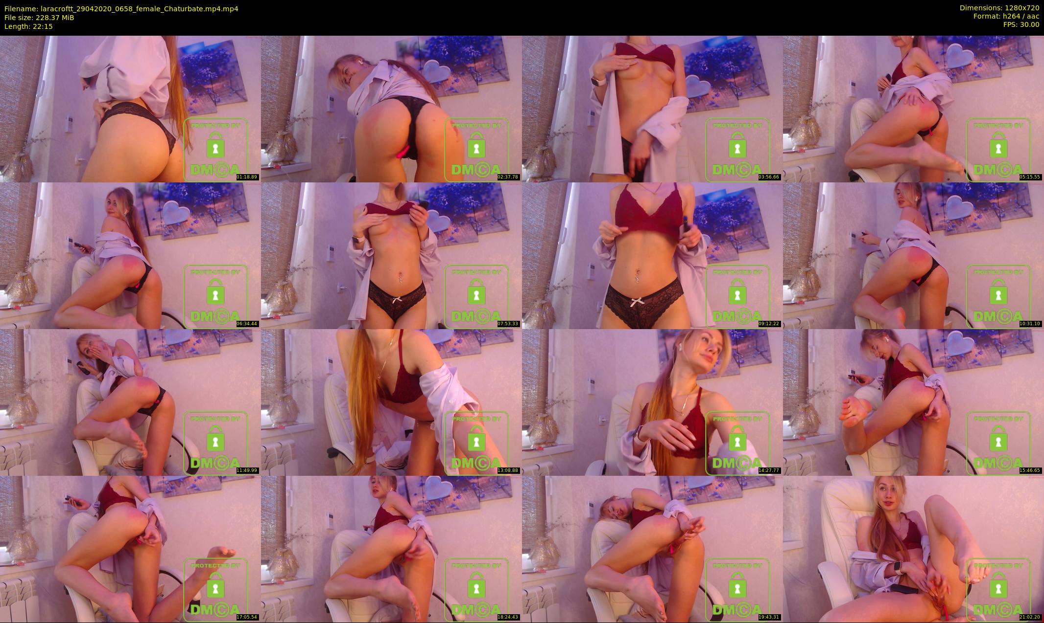 laracroftt — 23 minute Chaturbate female cam show recording, 720p, Apr 29, 2020