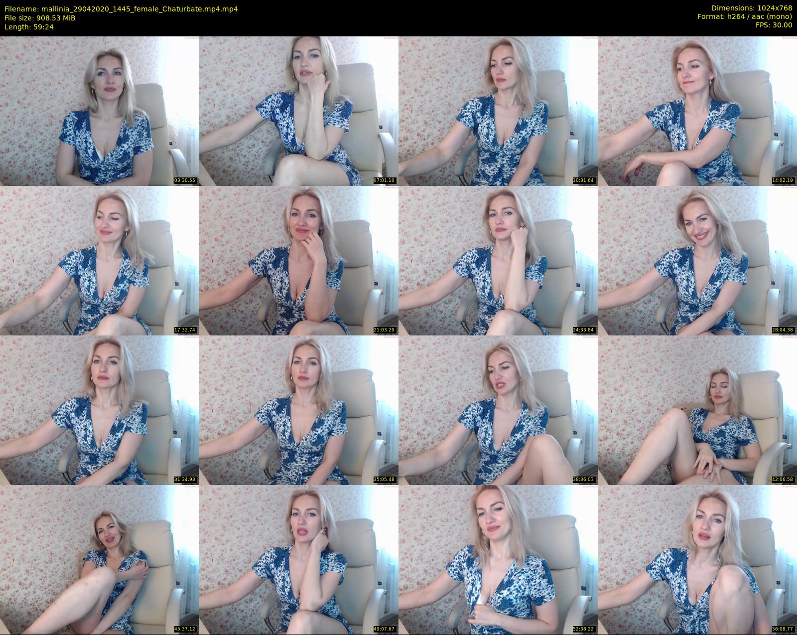 mallinia — 60 minute Chaturbate female cam show recording, 720p, Apr 29, 2020