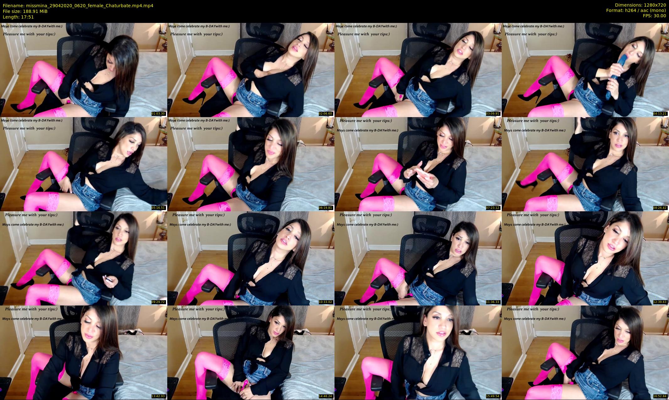 missmina — 18 minute Chaturbate female cam show recording, 720p, Apr 29, 2020