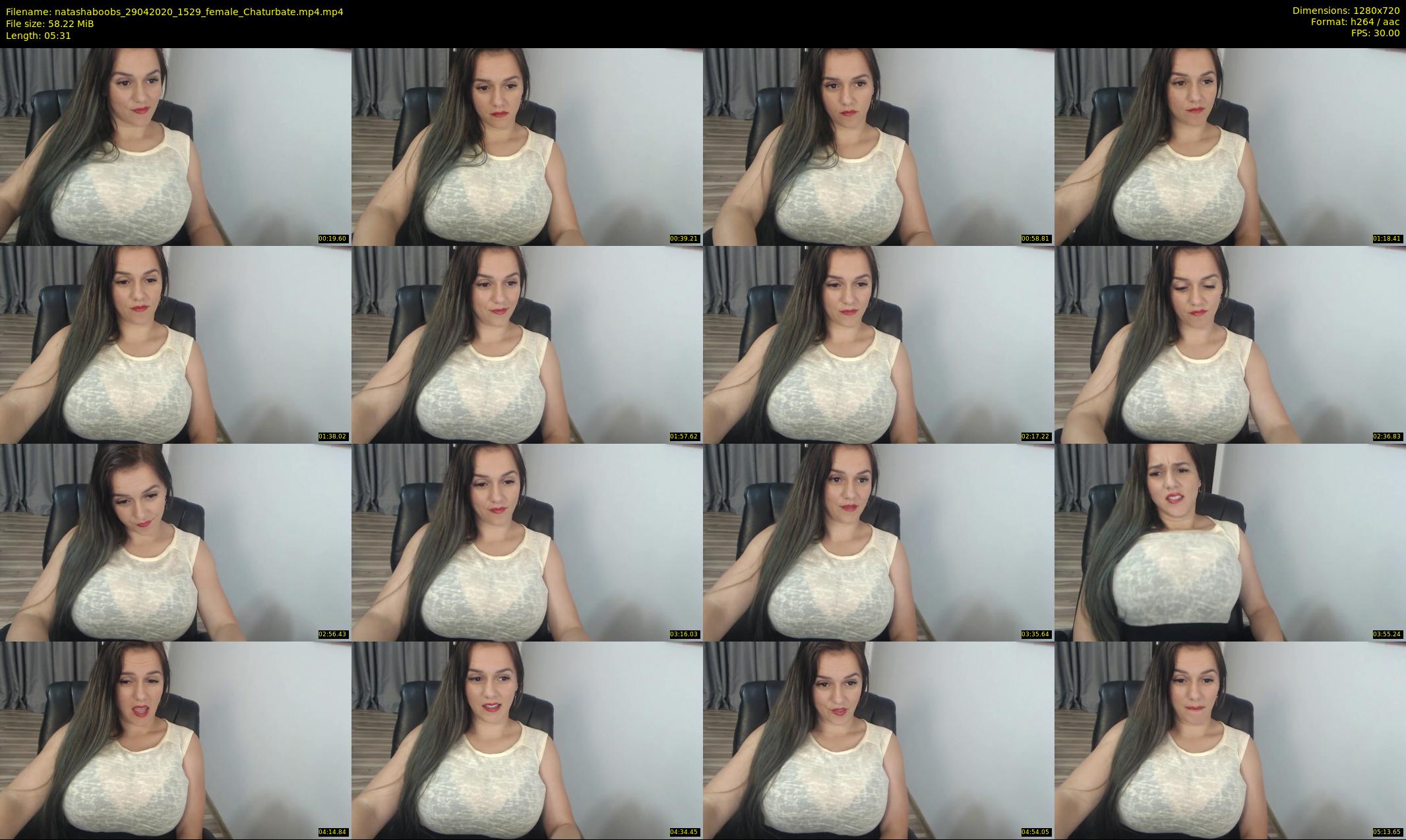 natashaboobs — 6 minute Chaturbate female cam show recording, 720p, Apr 29, 2020