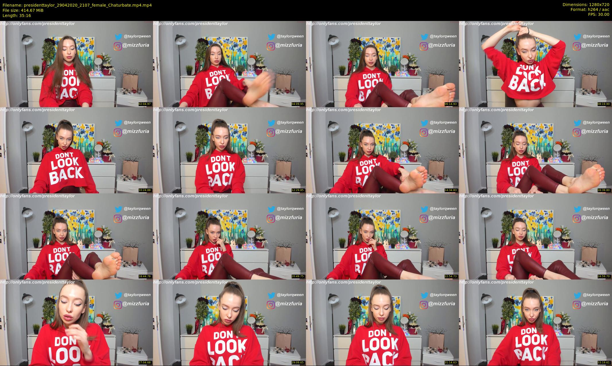 presidenttaylor — 36 minute Chaturbate female cam show recording, 720p, Apr 29, 2020