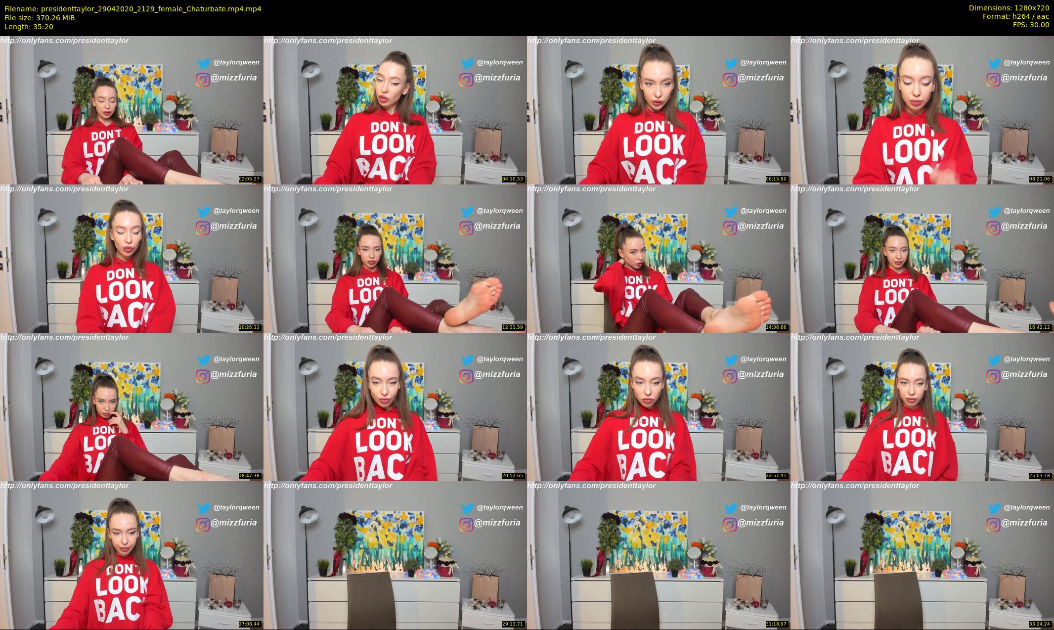 presidenttaylor — 36 minute Chaturbate female cam show recording, 720p, Apr 29, 2020