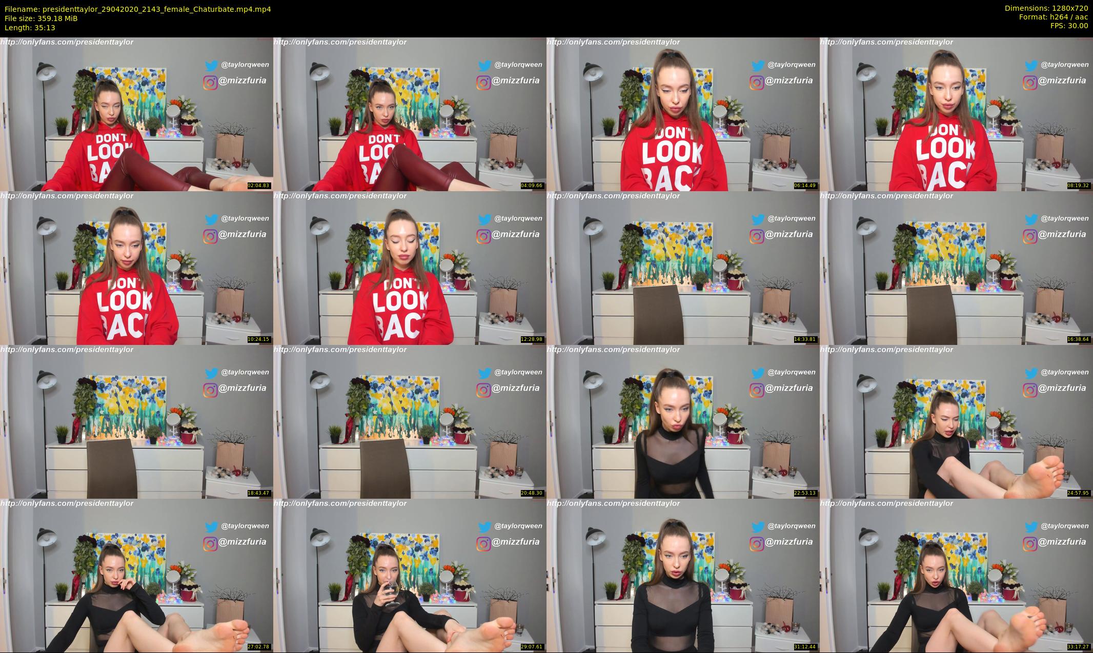 presidenttaylor — 36 minute Chaturbate female cam show recording, 720p, Apr 29, 2020