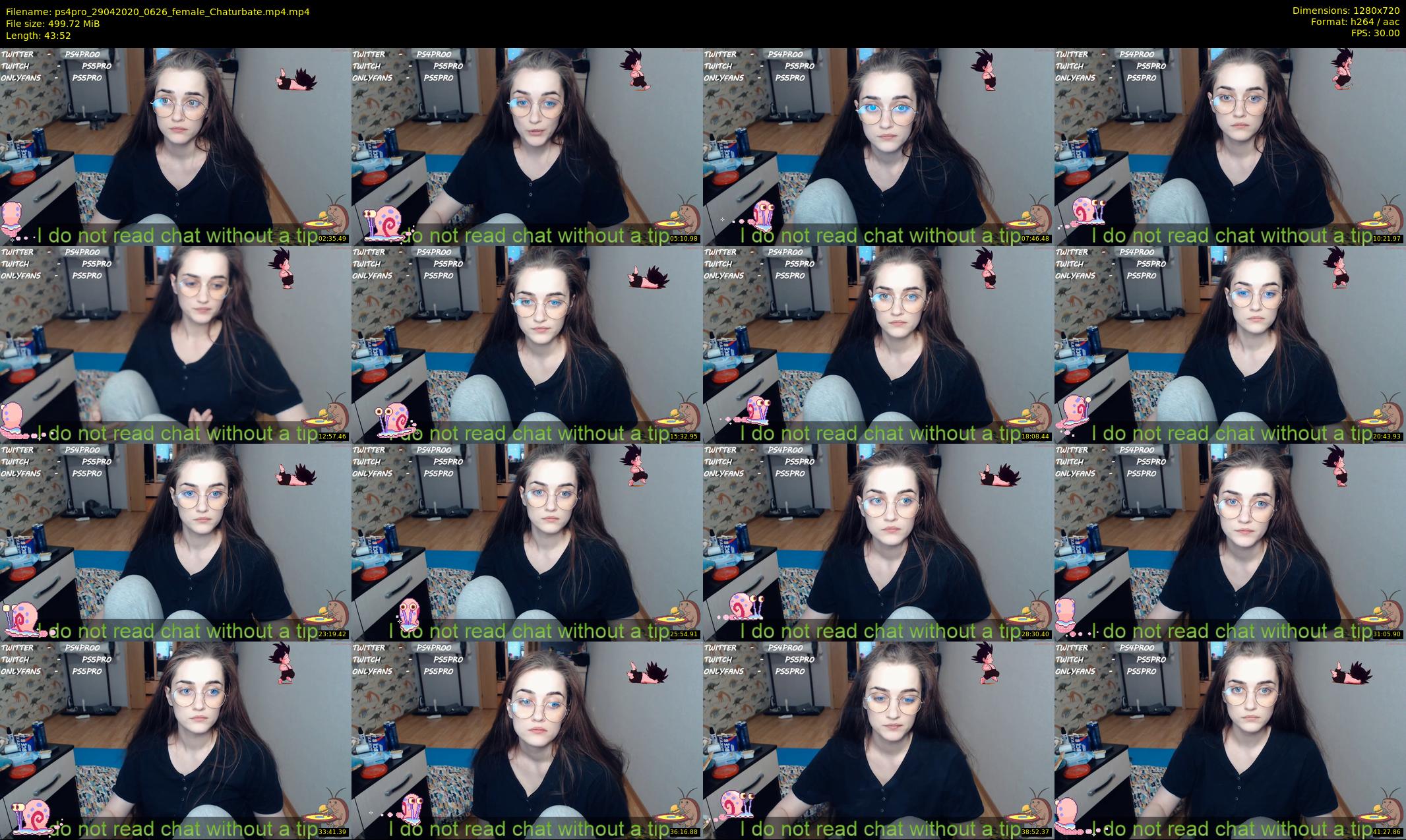 ps4pro — 44 minute Chaturbate female cam show recording, 720p, Apr 29, 2020