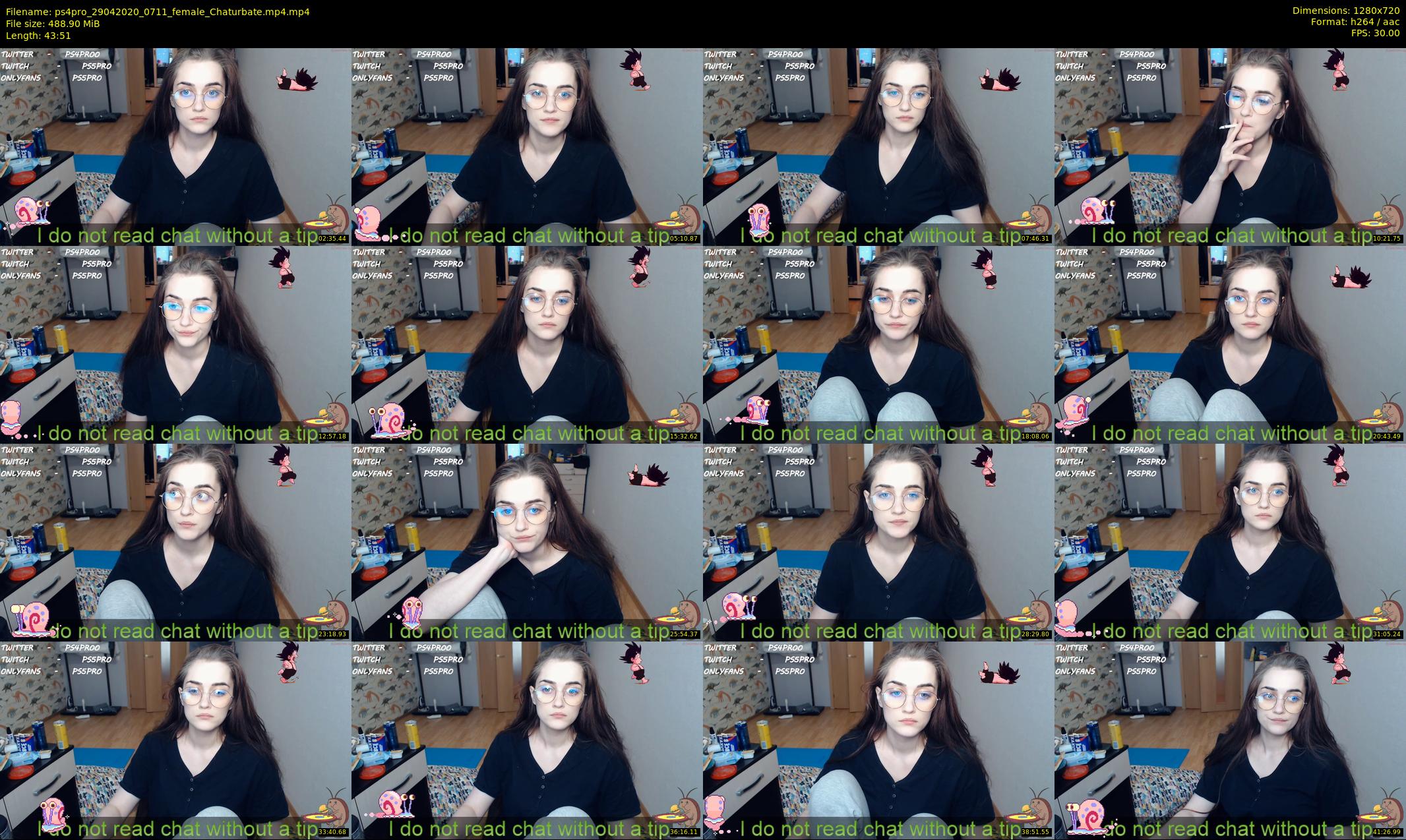 ps4pro — 44 minute Chaturbate female cam show recording, 720p, Apr 29, 2020