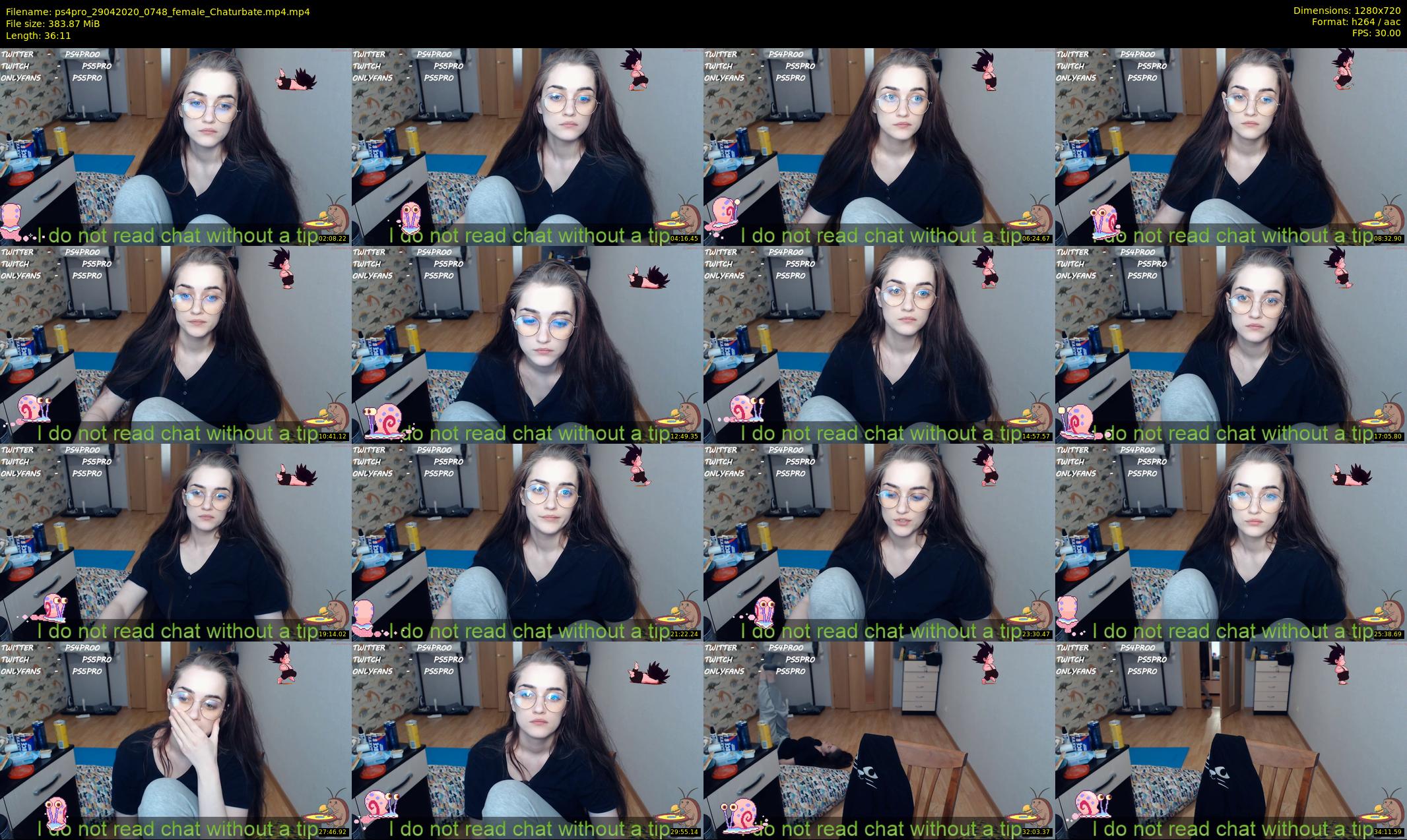 ps4pro — 37 minute Chaturbate female cam show recording, 720p, Apr 29, 2020
