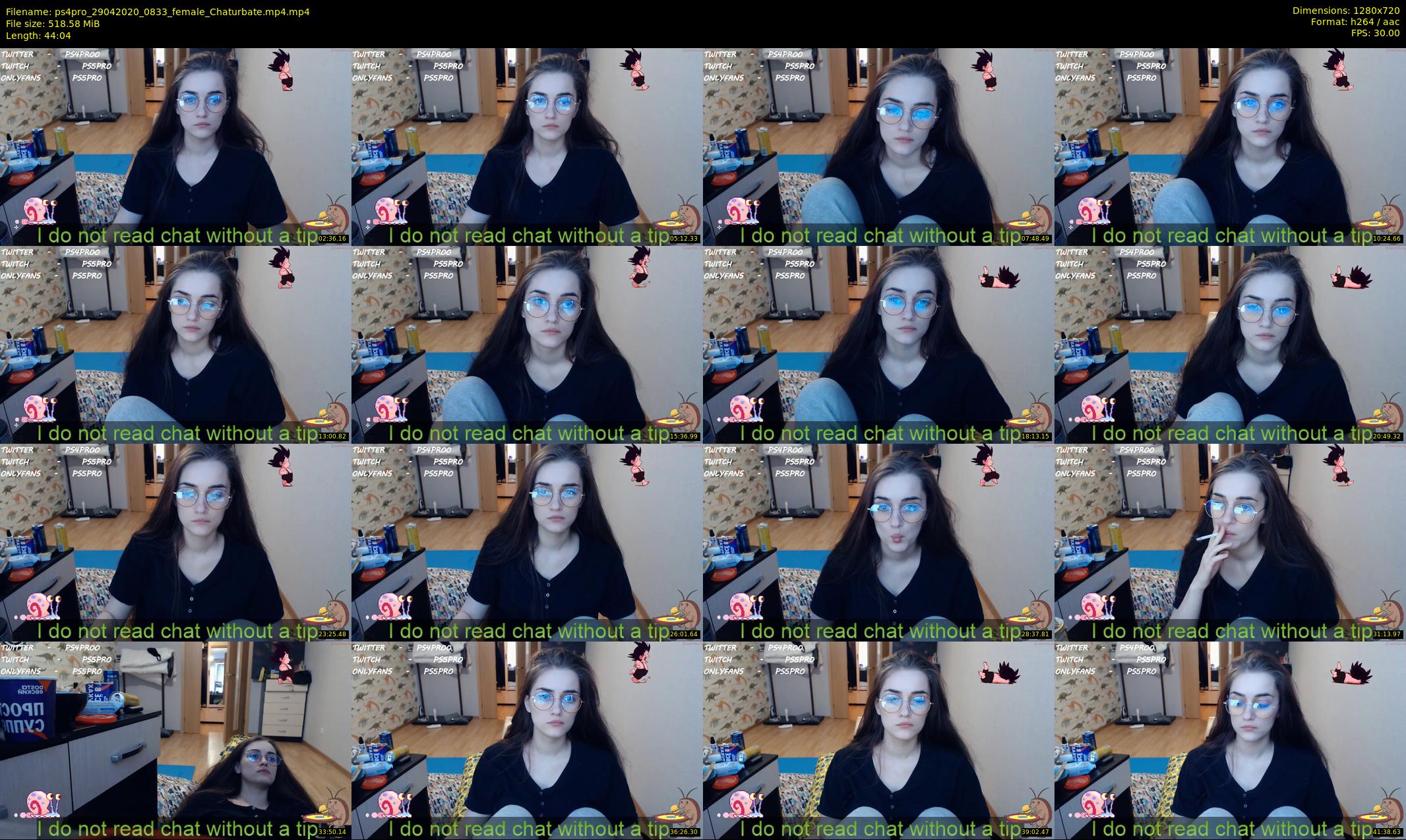 ps4pro — 45 minute Chaturbate female cam show recording, 720p, Apr 29, 2020
