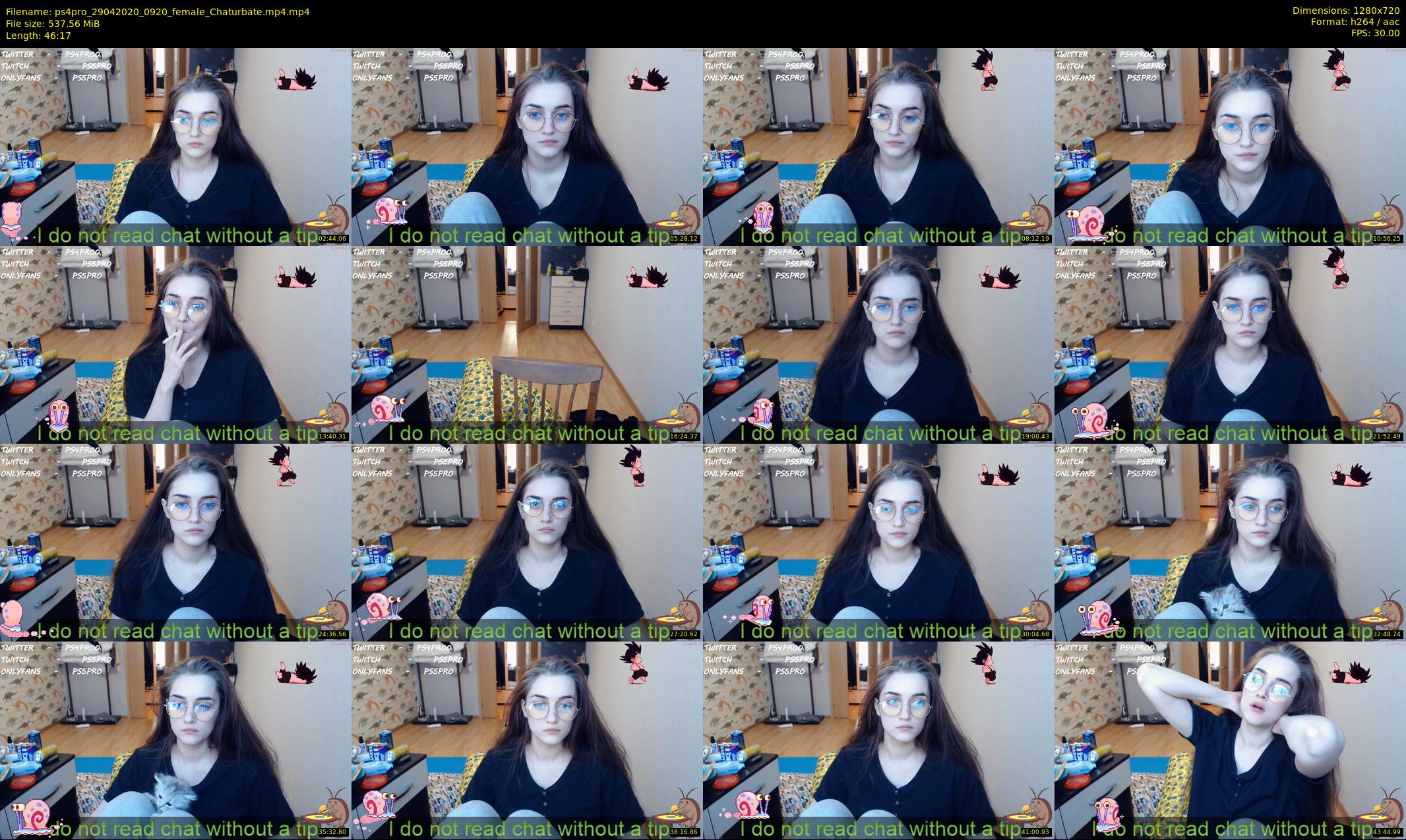ps4pro — 47 minute Chaturbate female cam show recording, 720p, Apr 29, 2020