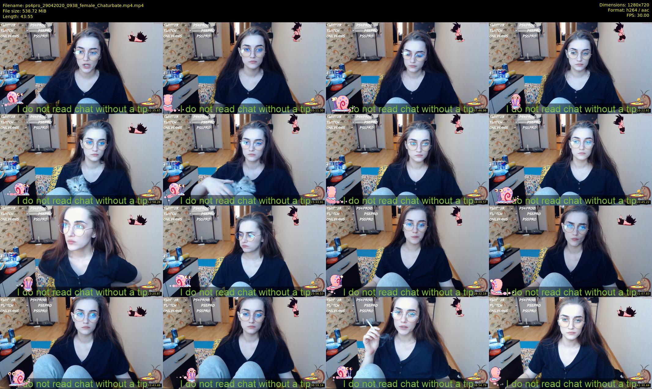 ps4pro — 44 minute Chaturbate female cam show recording, 720p, Apr 29, 2020