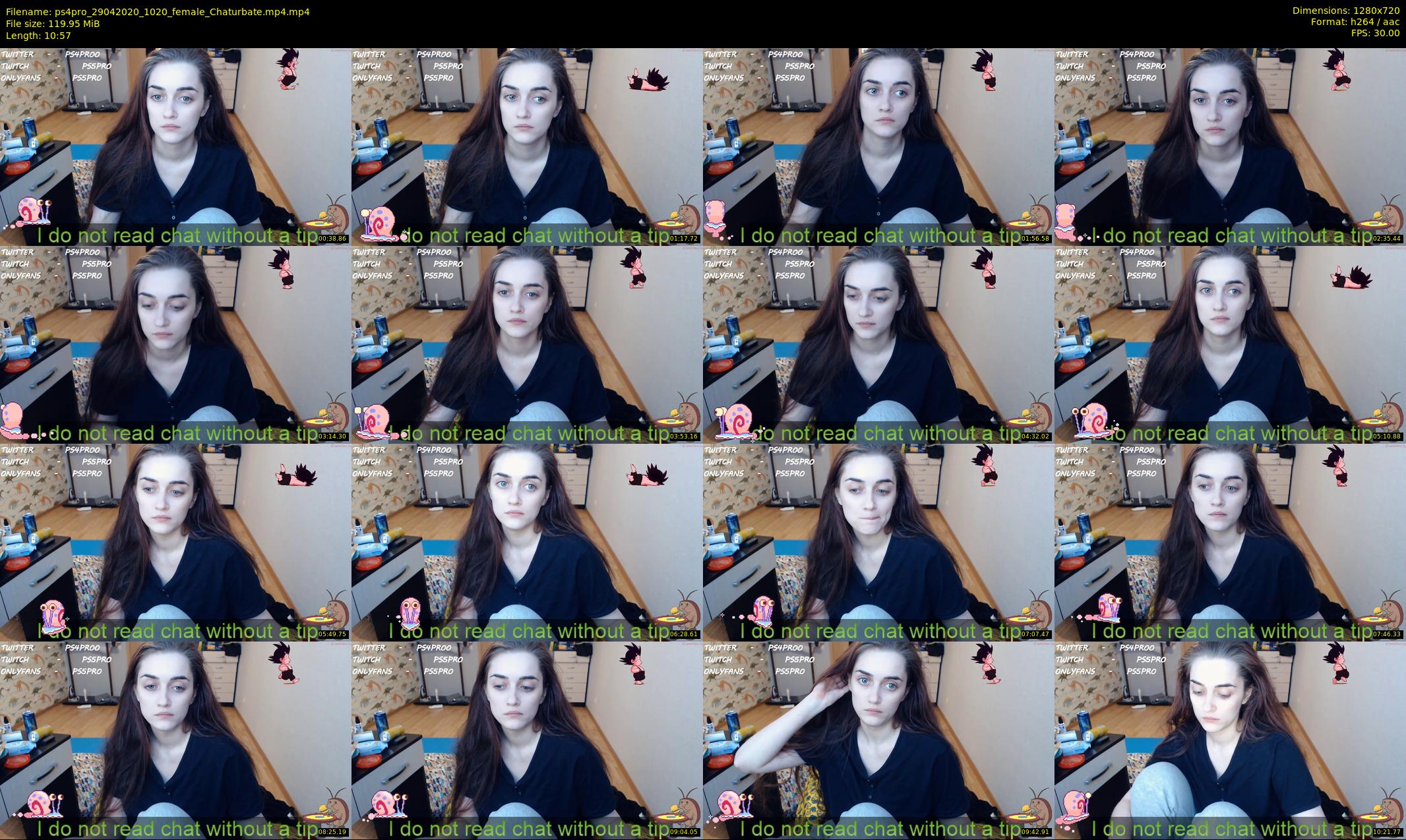 ps4pro — 11 minute Chaturbate female cam show recording, 720p, Apr 29, 2020