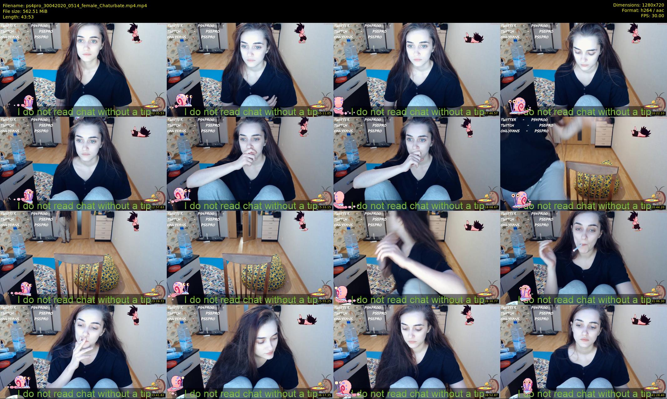 ps4pro — 44 minute Chaturbate female cam show recording, 720p, Apr 30, 2020