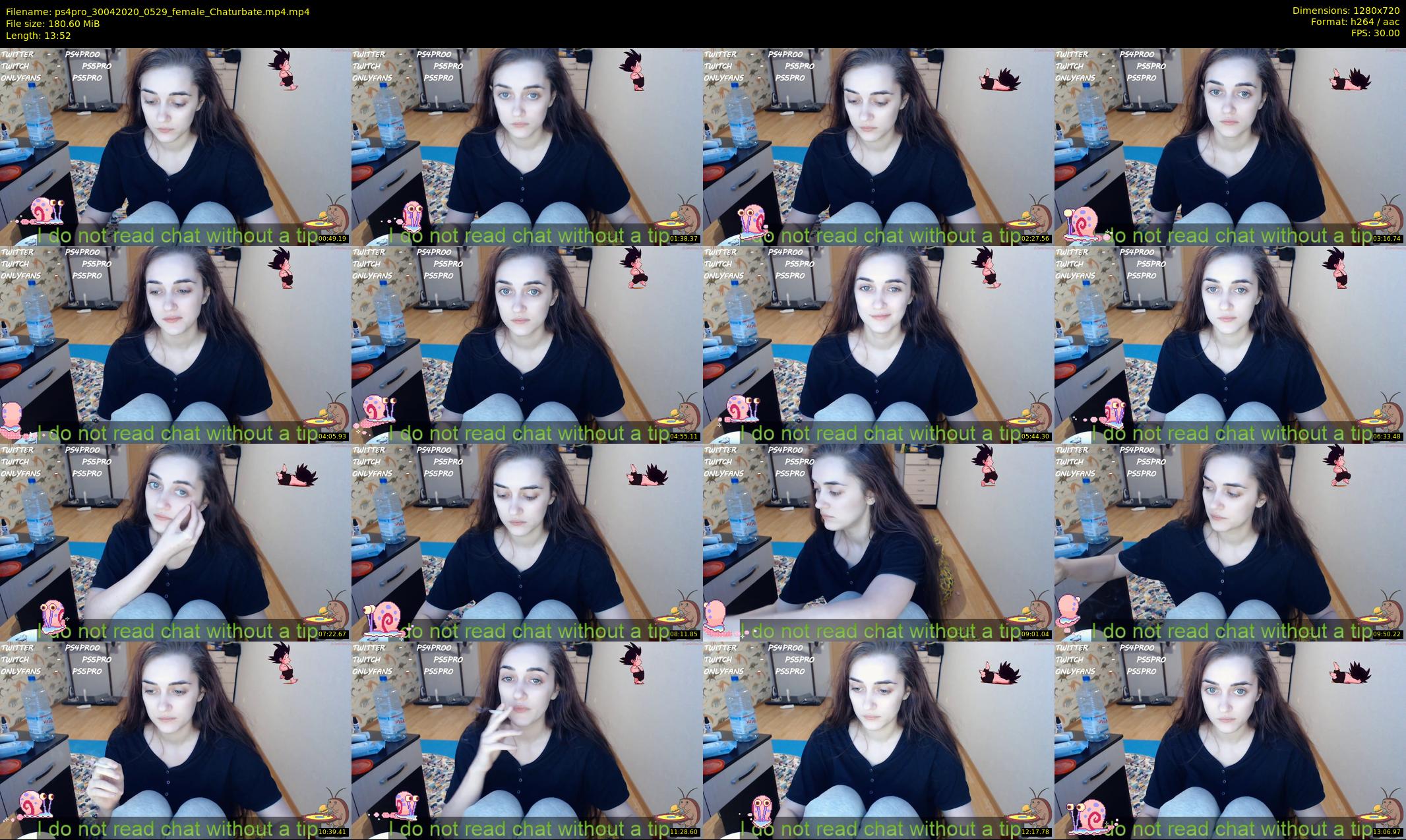 ps4pro — 14 minute Chaturbate female cam show recording, 720p, Apr 30, 2020