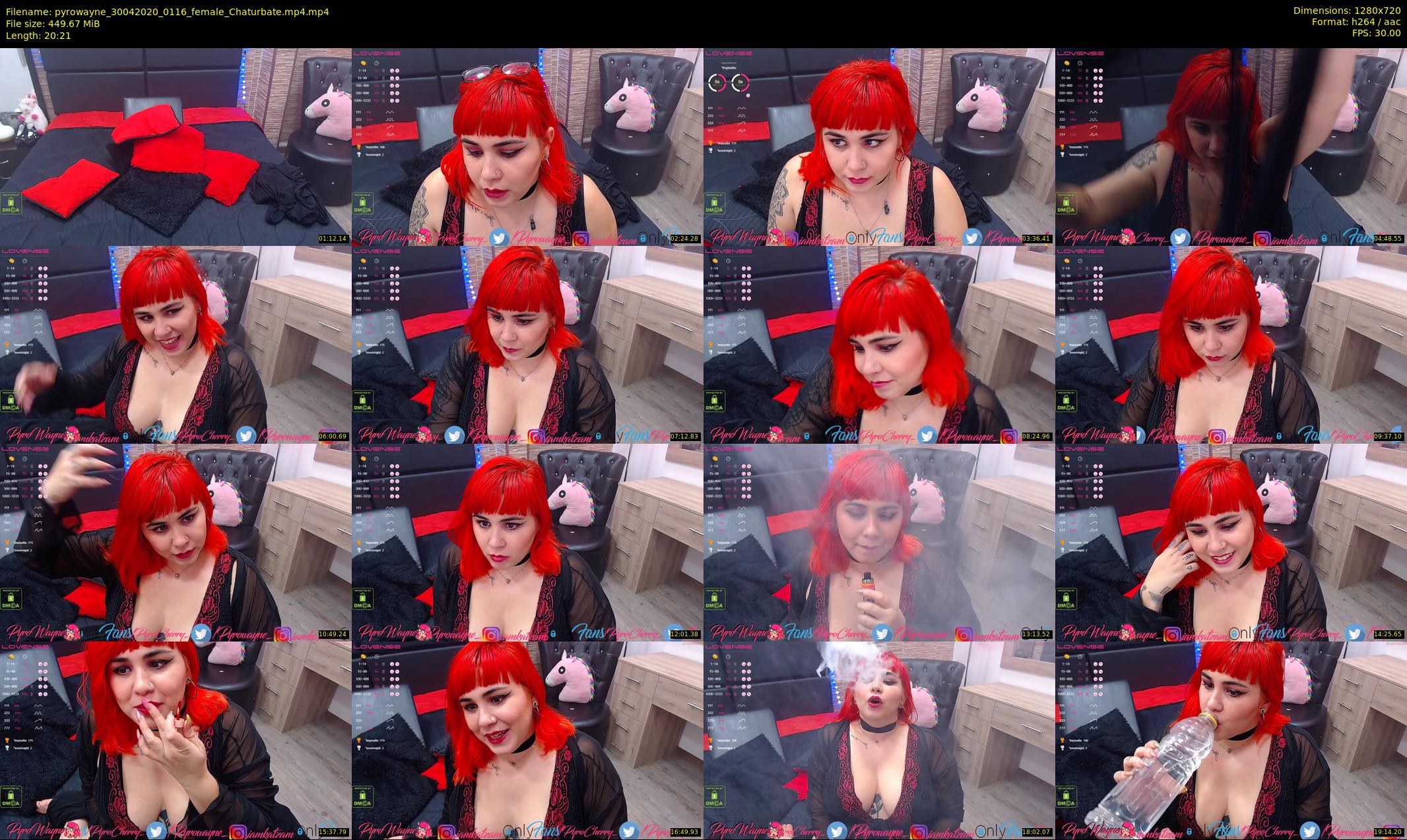 pyrowayne — 21 minute Chaturbate female cam show recording, 720p, Apr 30, 2020