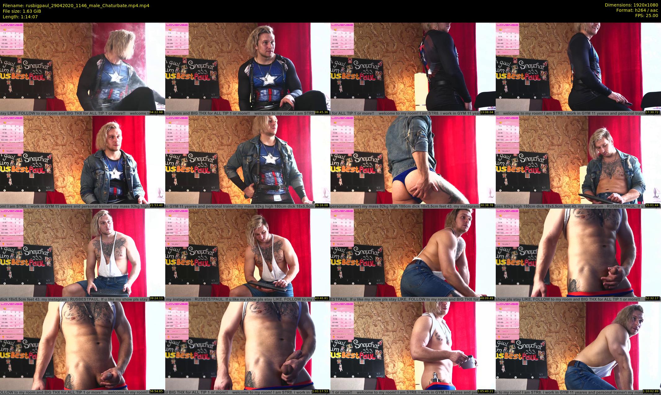rusbigpaul — 75 minute Chaturbate male cam show recording, 1080p, Apr 29, 2020