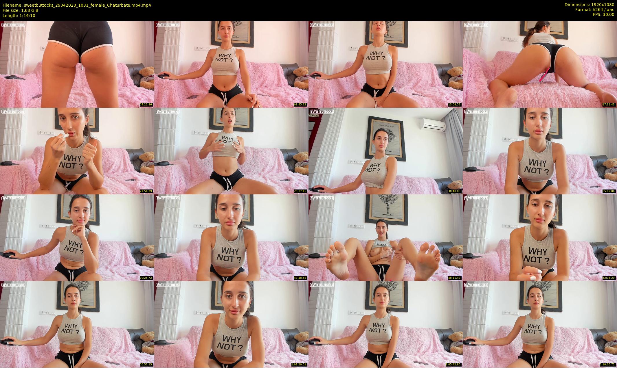 sweetbuttocks — 75 minute Chaturbate female cam show recording, 1080p, Apr 29, 2020