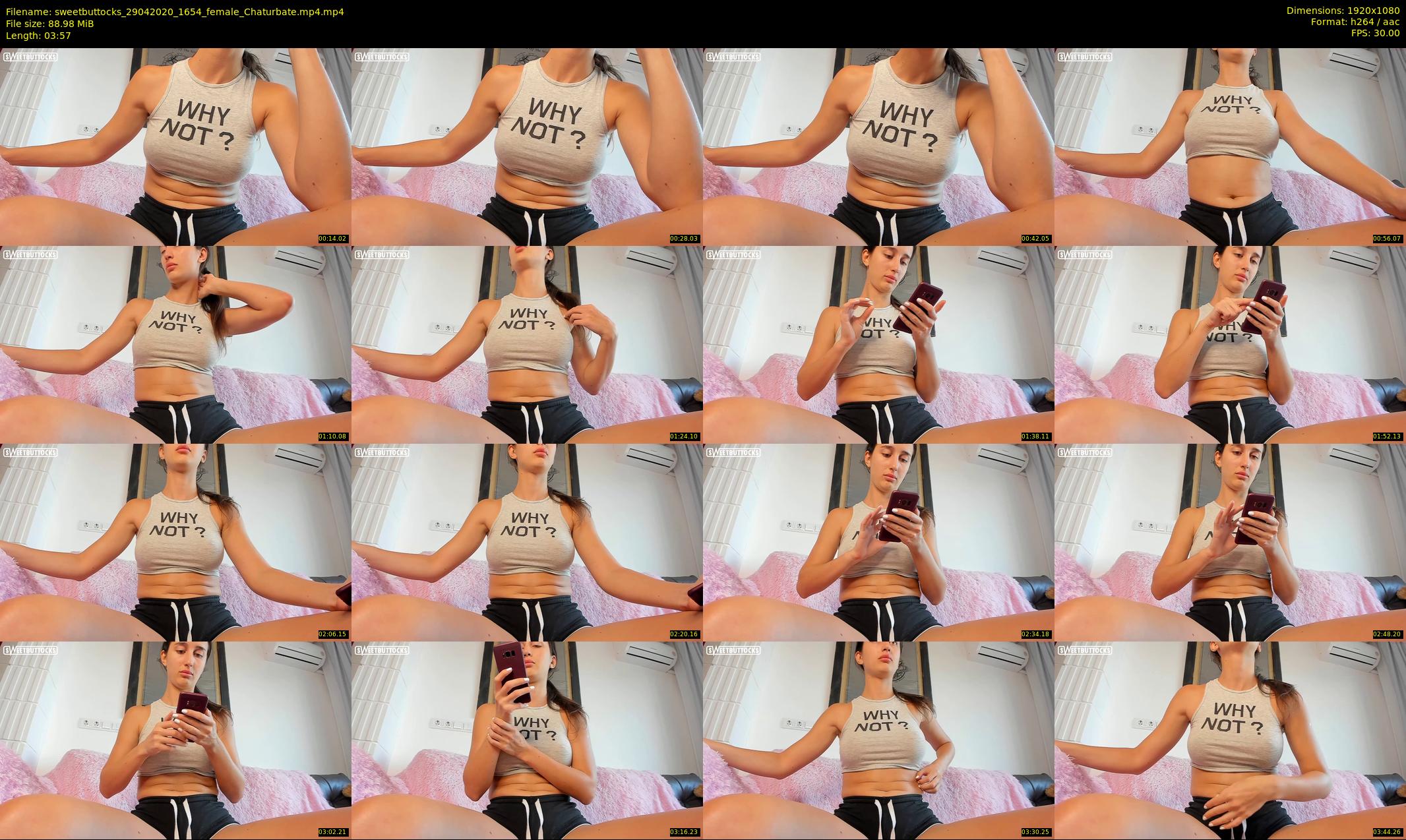 sweetbuttocks — 4 minute Chaturbate female cam show recording, 1080p, Apr 29, 2020