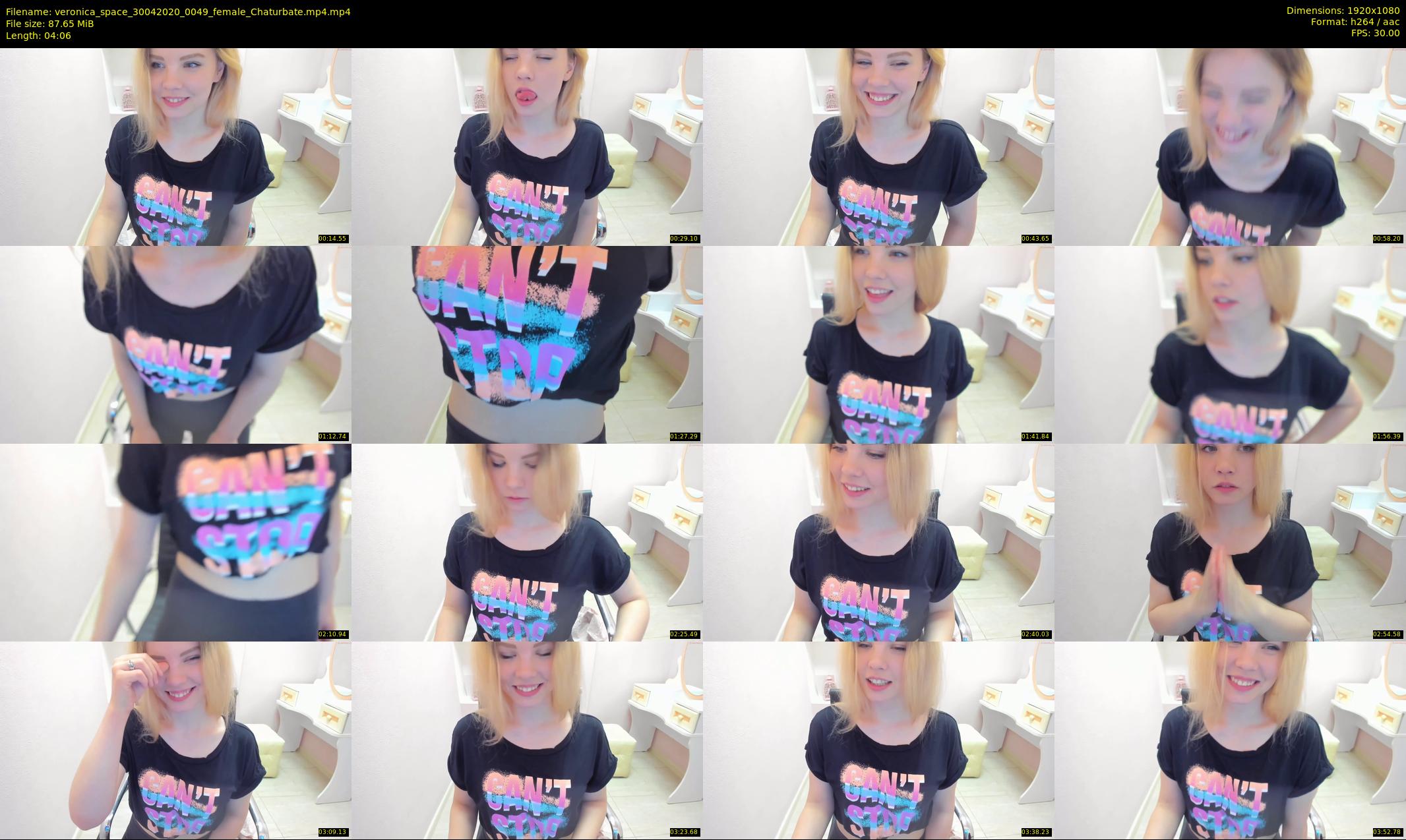veronica_space — 5 minute Chaturbate female cam show recording, 1080p, Apr 30, 2020