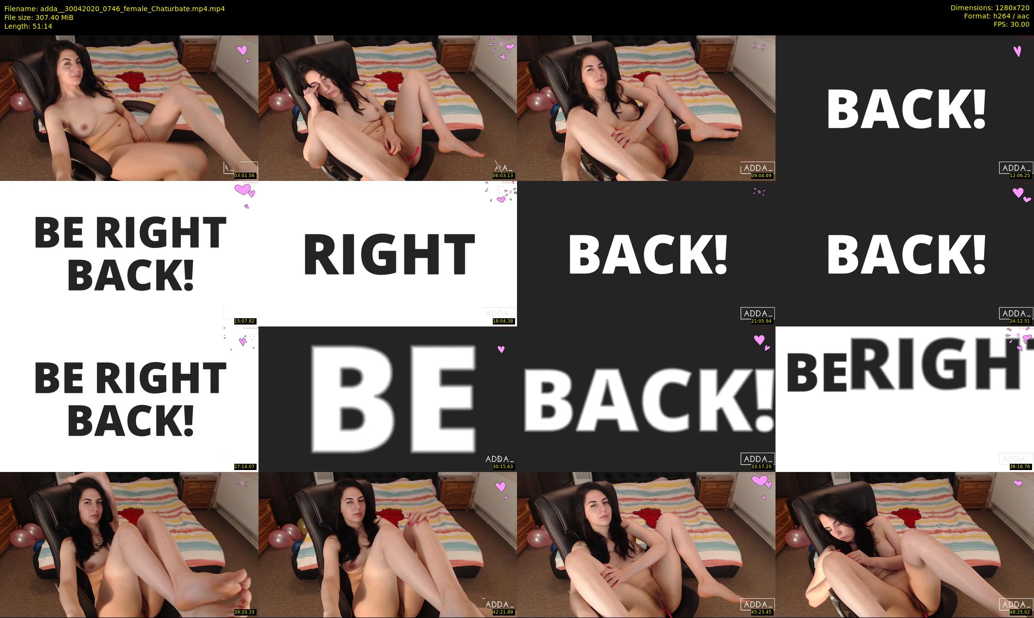 adda_ — 52 minute Chaturbate female cam show recording, 720p, Apr 30, 2020