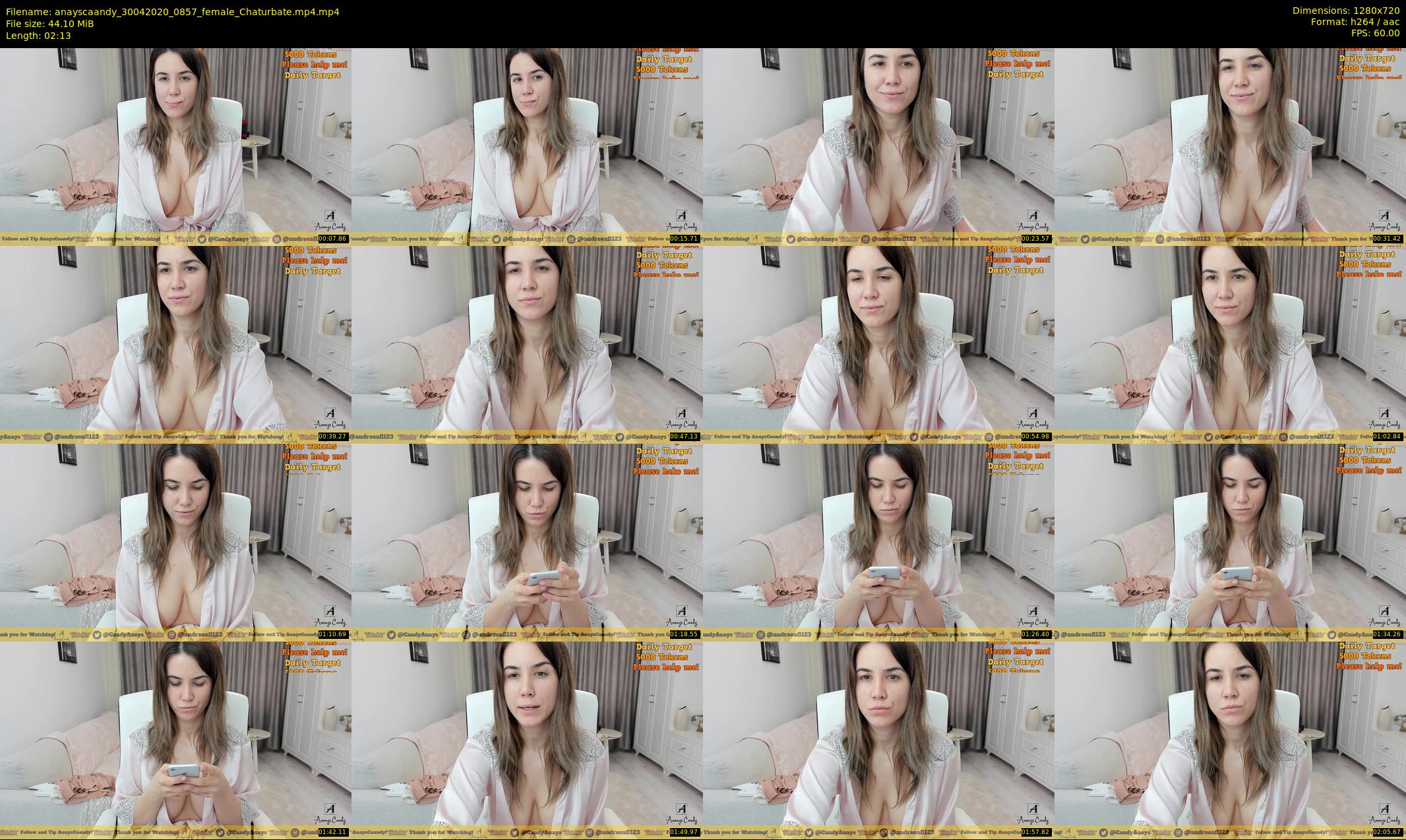 anayscaandy — 3 minute Chaturbate female cam show recording, 720p, Apr 30, 2020