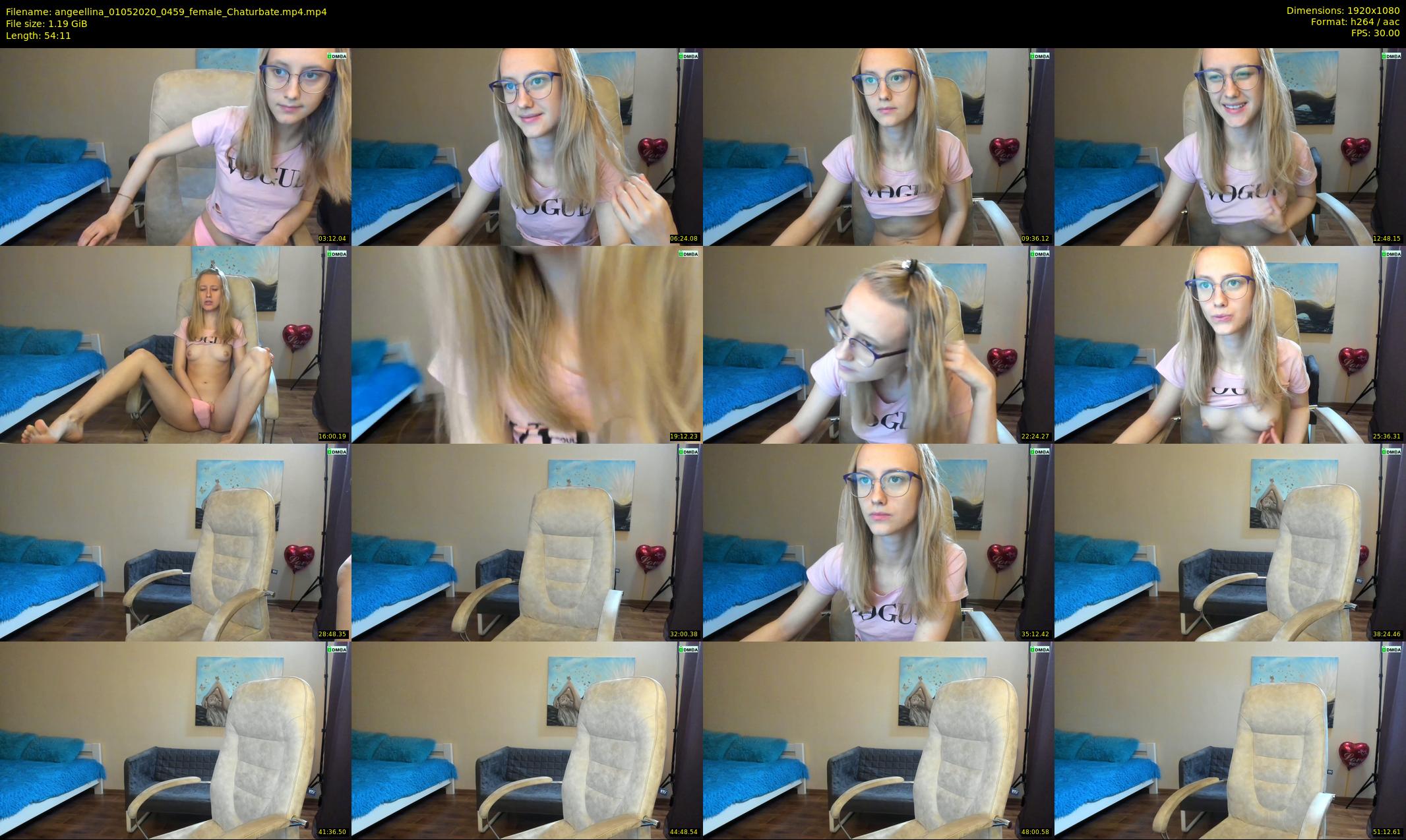 angeellina — 55 minute Chaturbate female cam show recording, 1080p, May 1, 2020