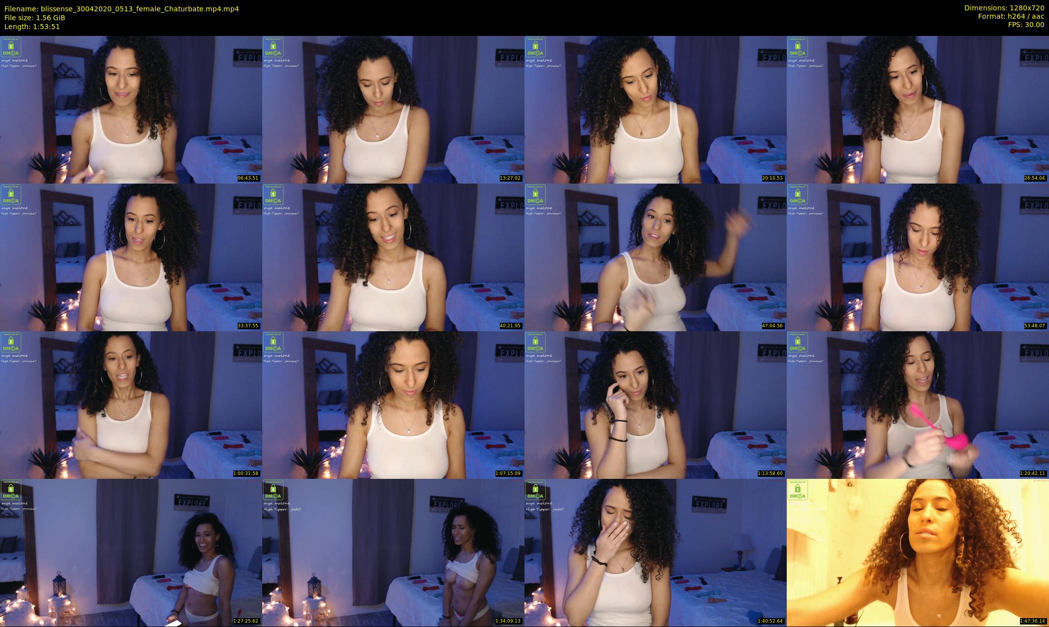 blissense — 114 minute Chaturbate female cam show recording, 720p, Apr 30, 2020