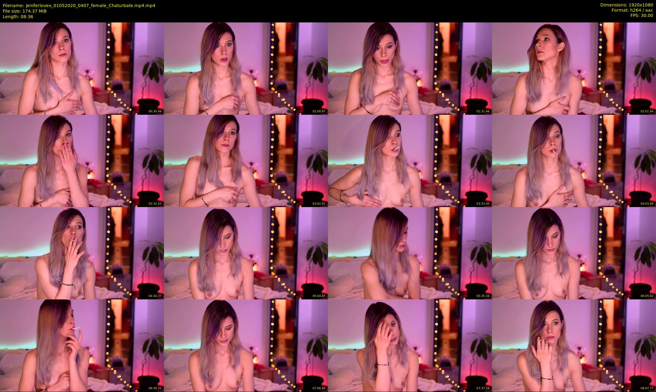 jeniferlovex — 9 minute Chaturbate female cam show recording, 1080p, May 1, 2020