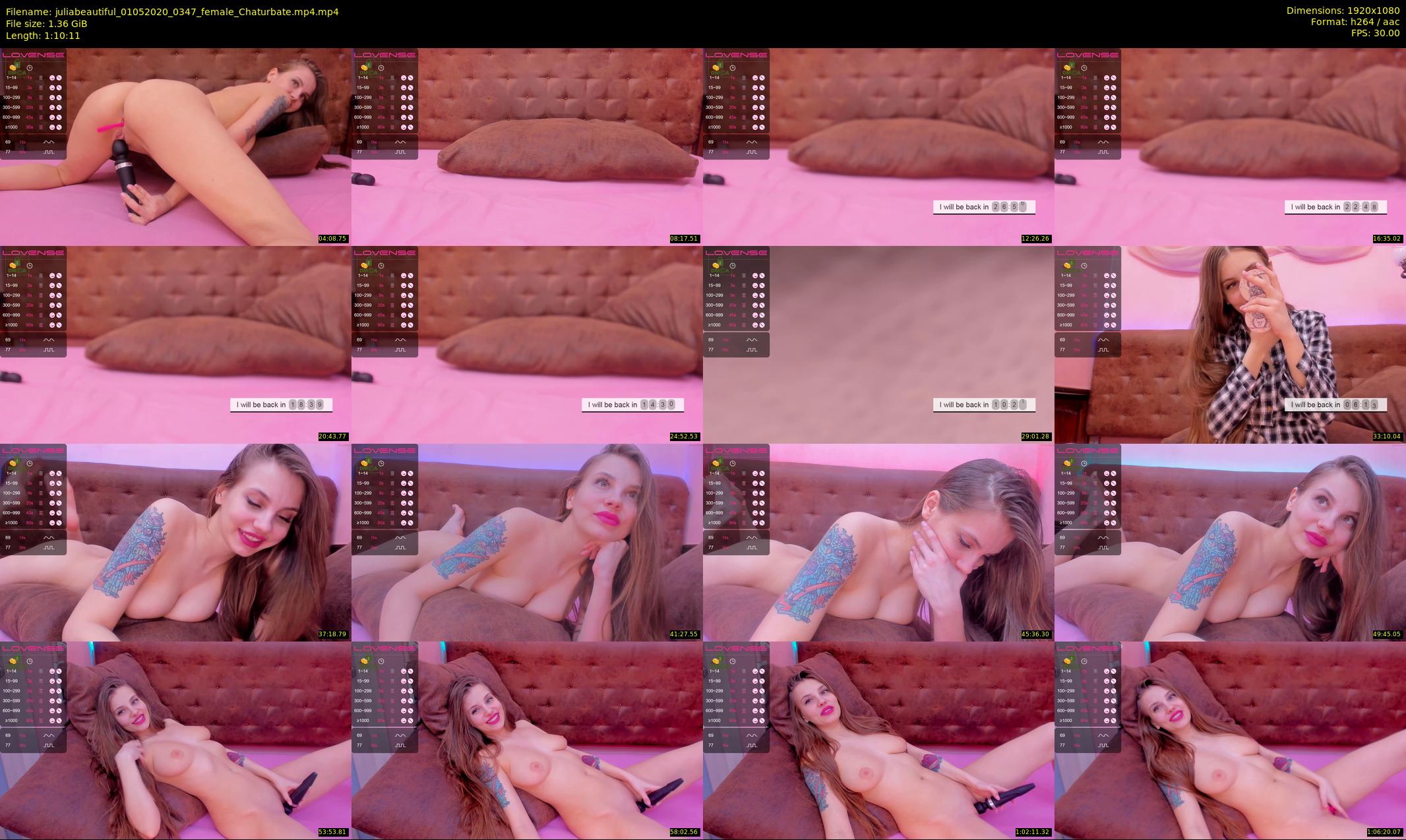 juliabeautiful — 71 minute Chaturbate female cam show recording, 1080p, May 1, 2020