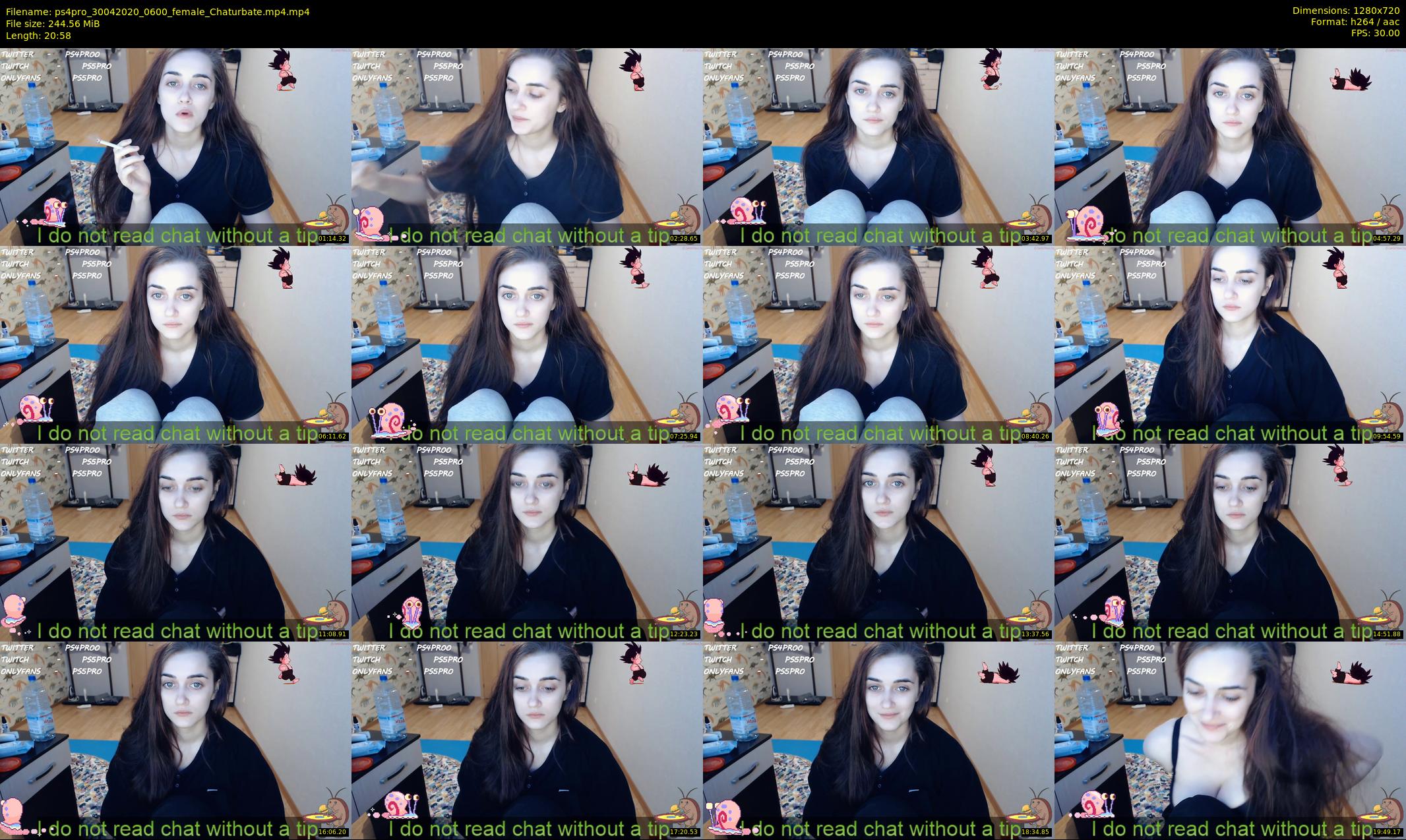 ps4pro — 21 minute Chaturbate female cam show recording, 720p, Apr 30, 2020