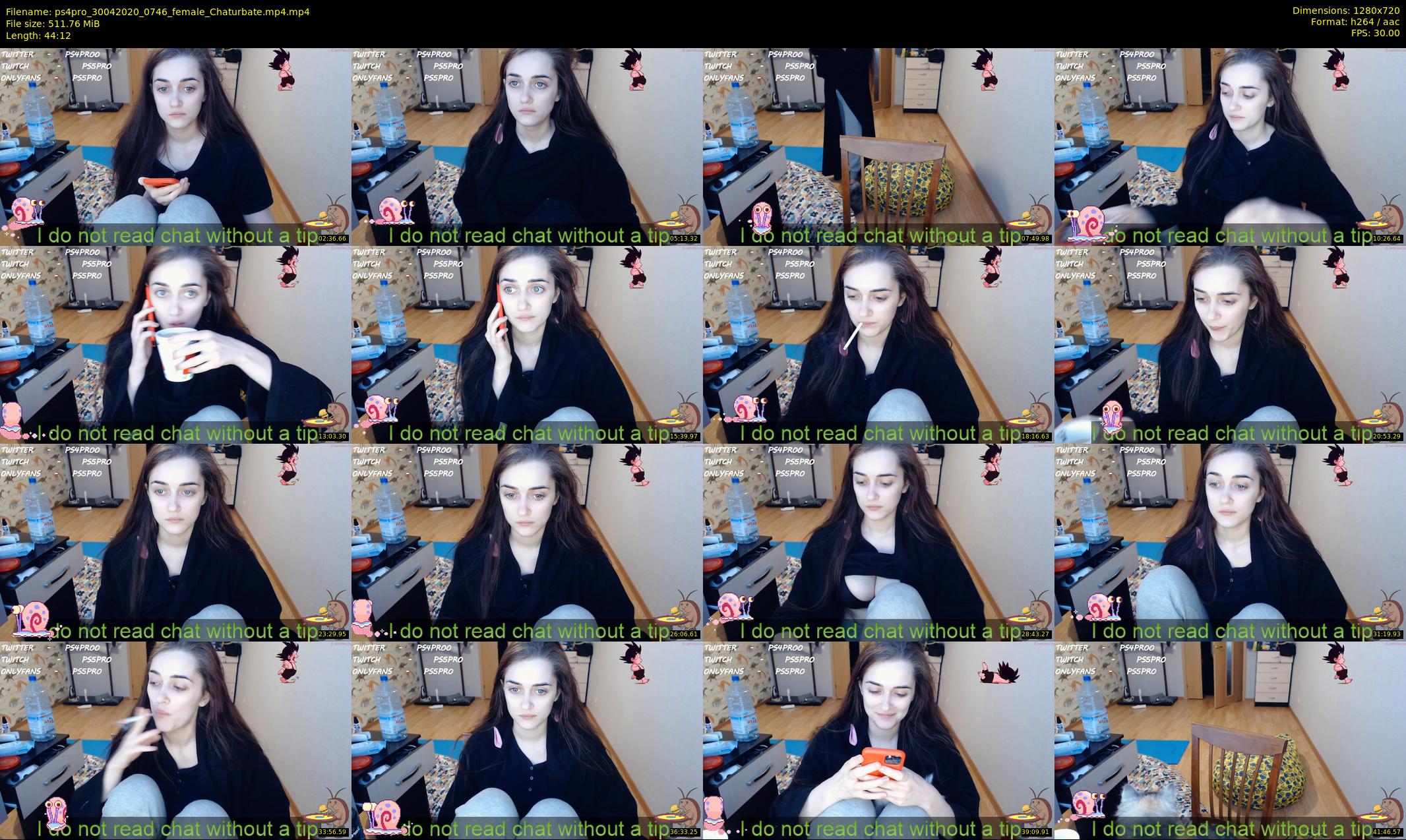 ps4pro — 45 minute Chaturbate female cam show recording, 720p, Apr 30, 2020