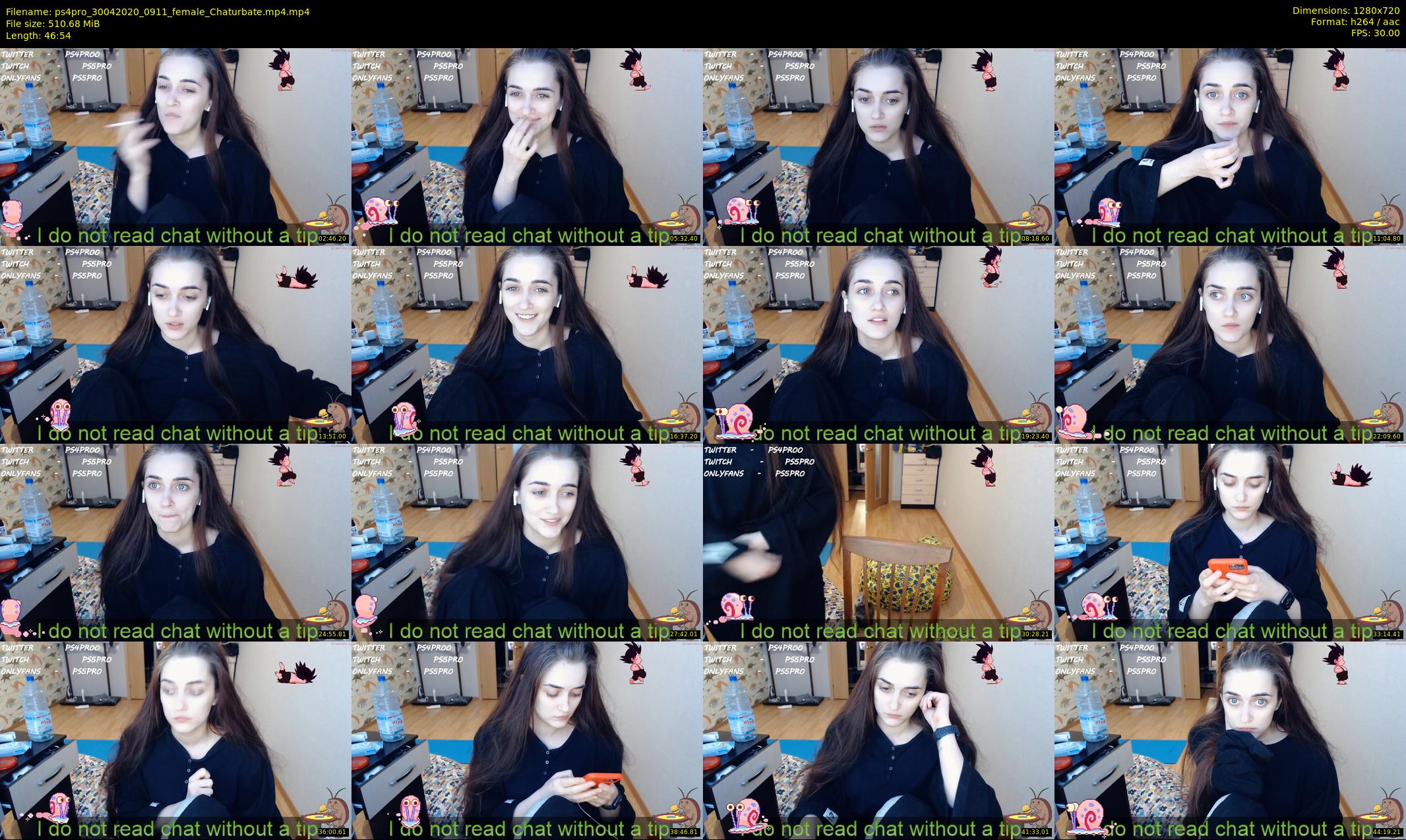 ps4pro — 47 minute Chaturbate female cam show recording, 720p, Apr 30, 2020