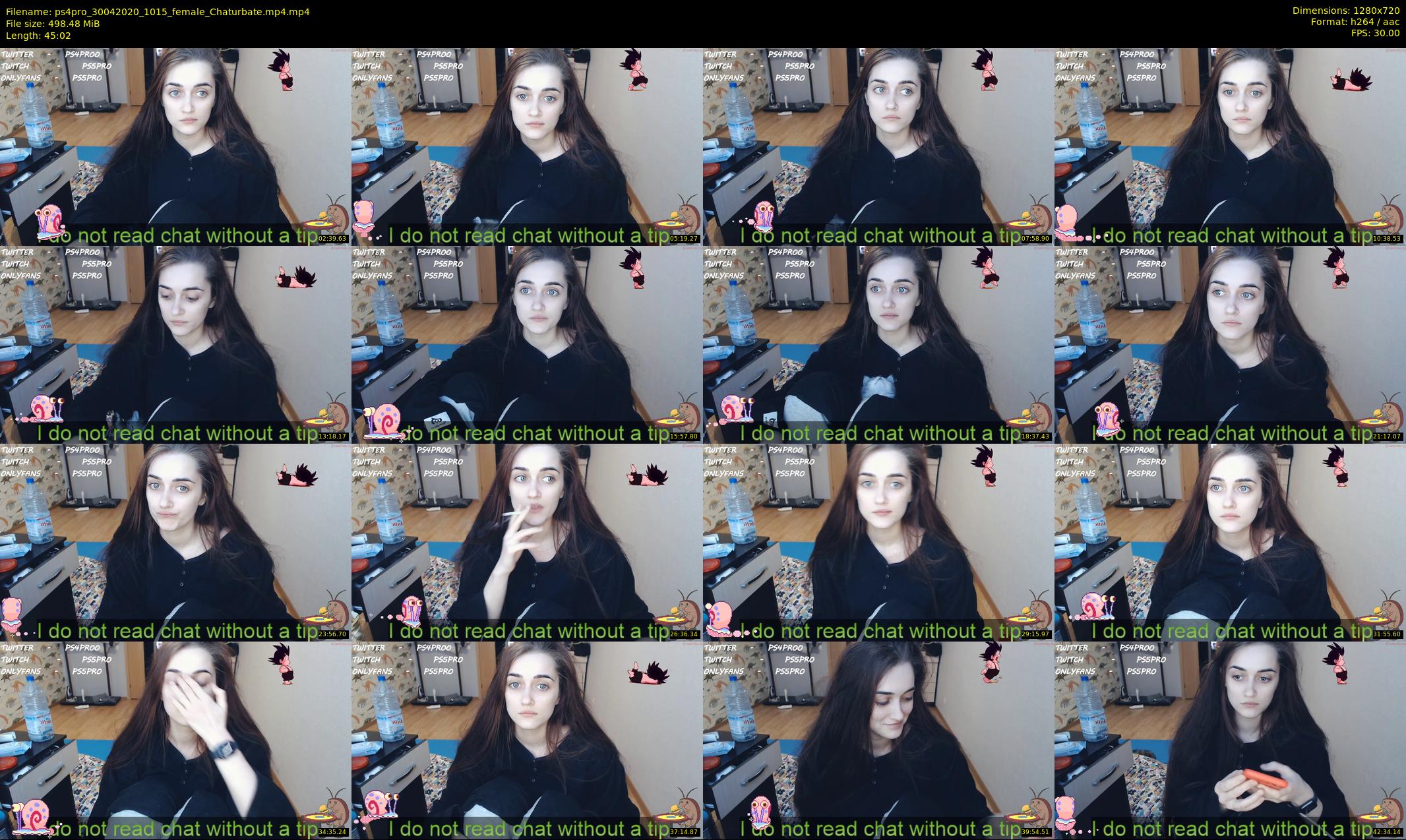 ps4pro — 46 minute Chaturbate female cam show recording, 720p, Apr 30, 2020