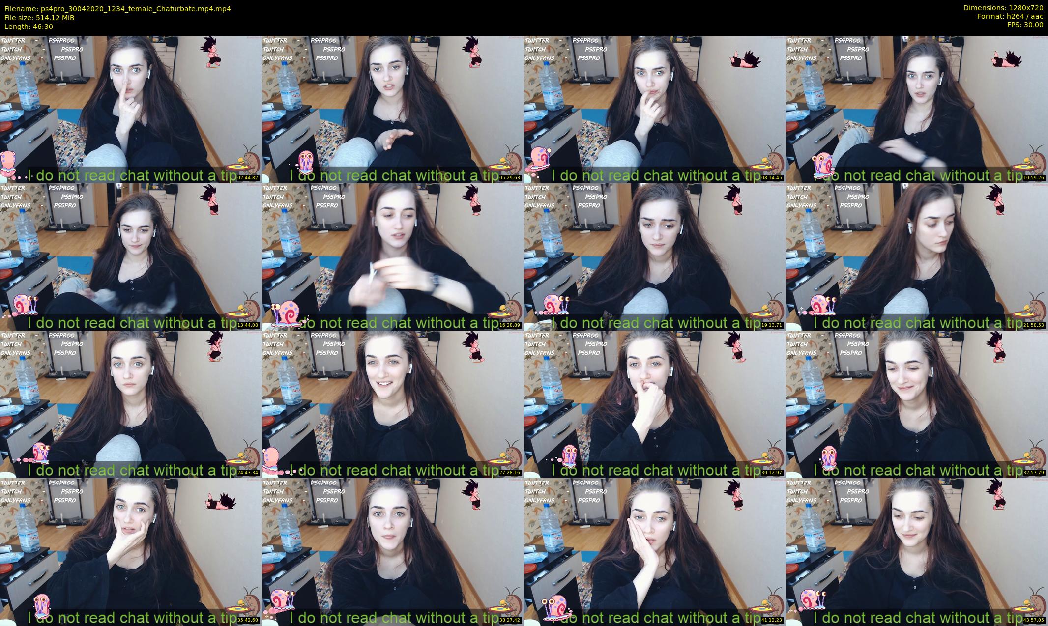 ps4pro — 47 minute Chaturbate female cam show recording, 720p, Apr 30, 2020