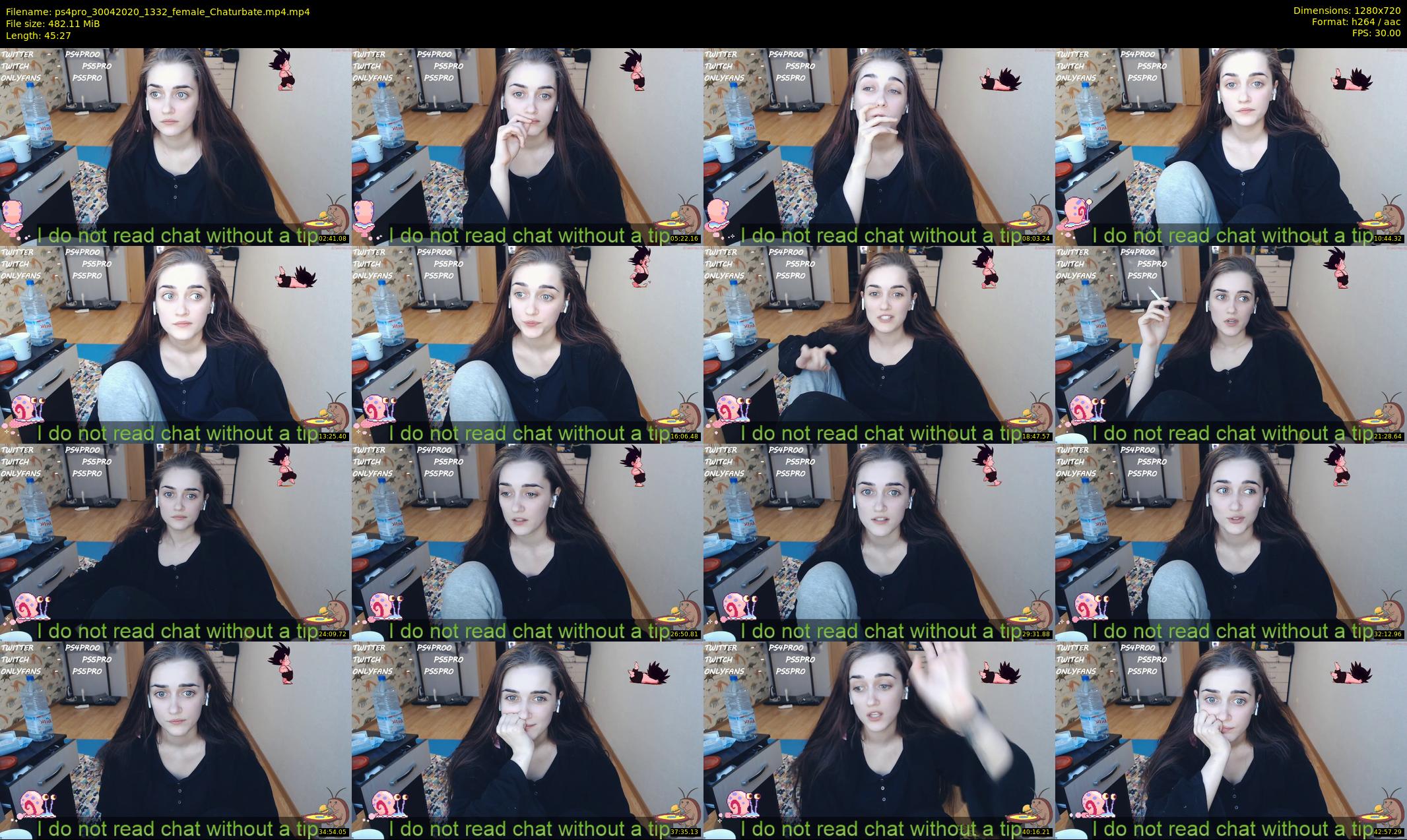 ps4pro — 46 minute Chaturbate female cam show recording, 720p, Apr 30, 2020