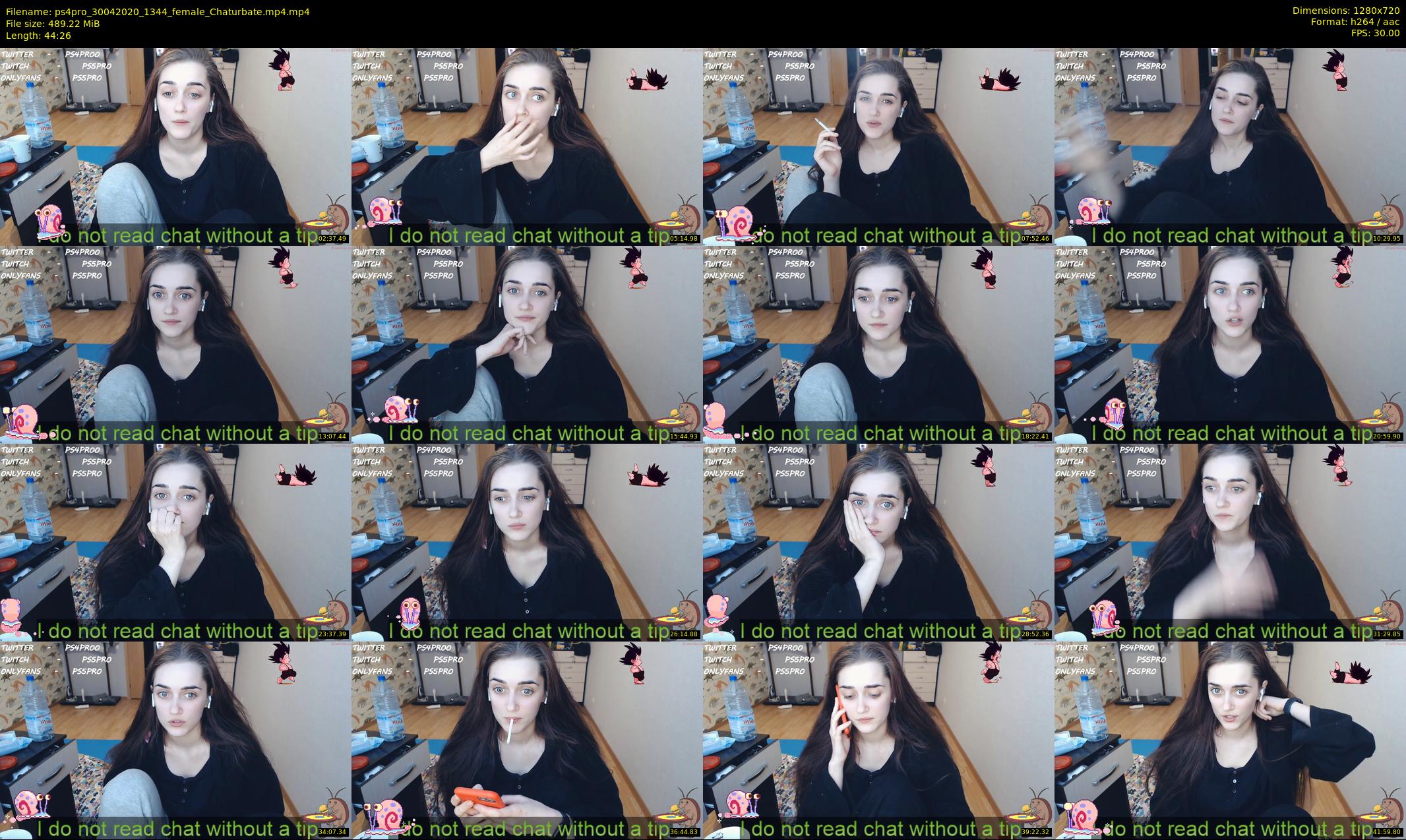 ps4pro — 45 minute Chaturbate female cam show recording, 720p, Apr 30, 2020