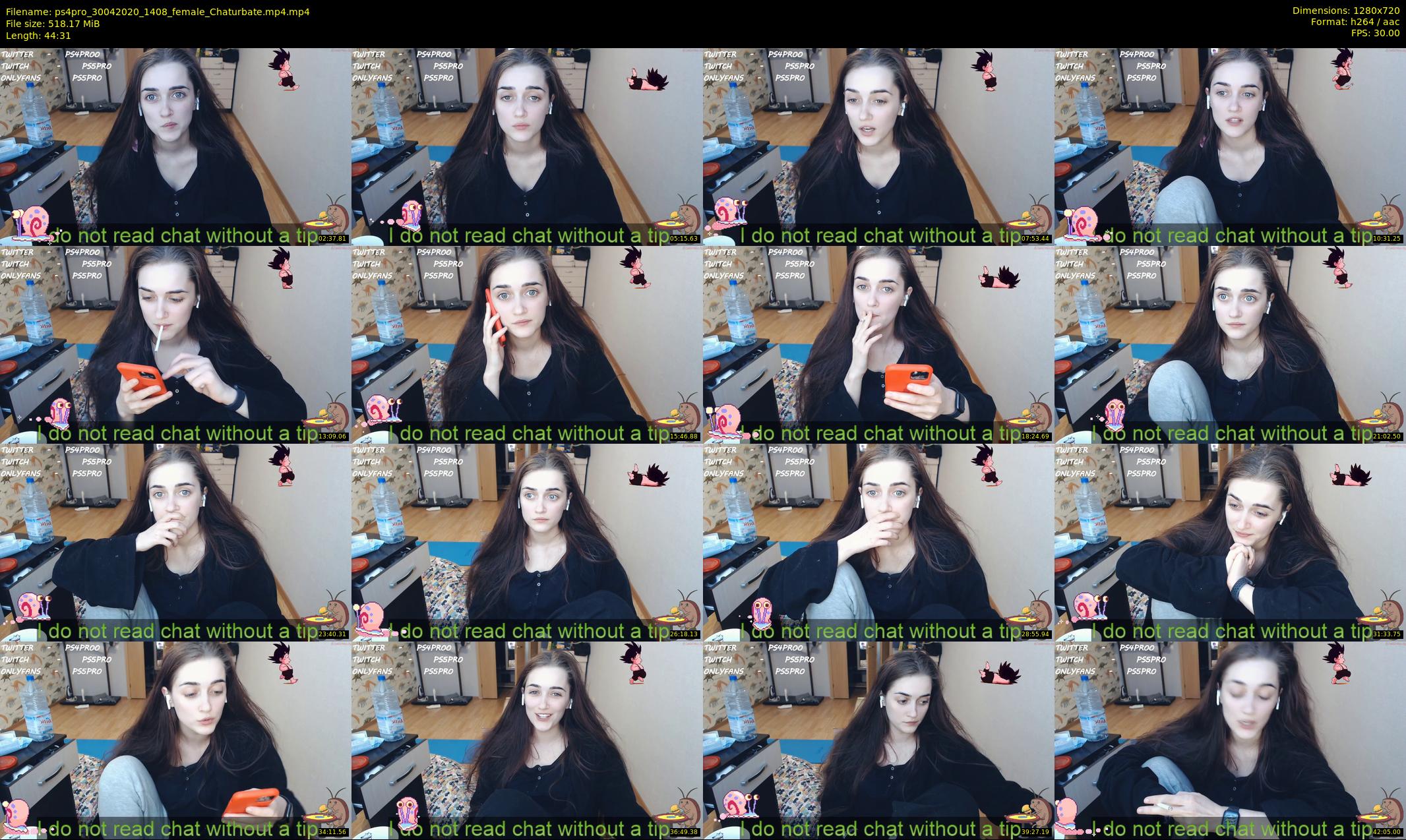 ps4pro — 45 minute Chaturbate female cam show recording, 720p, Apr 30, 2020