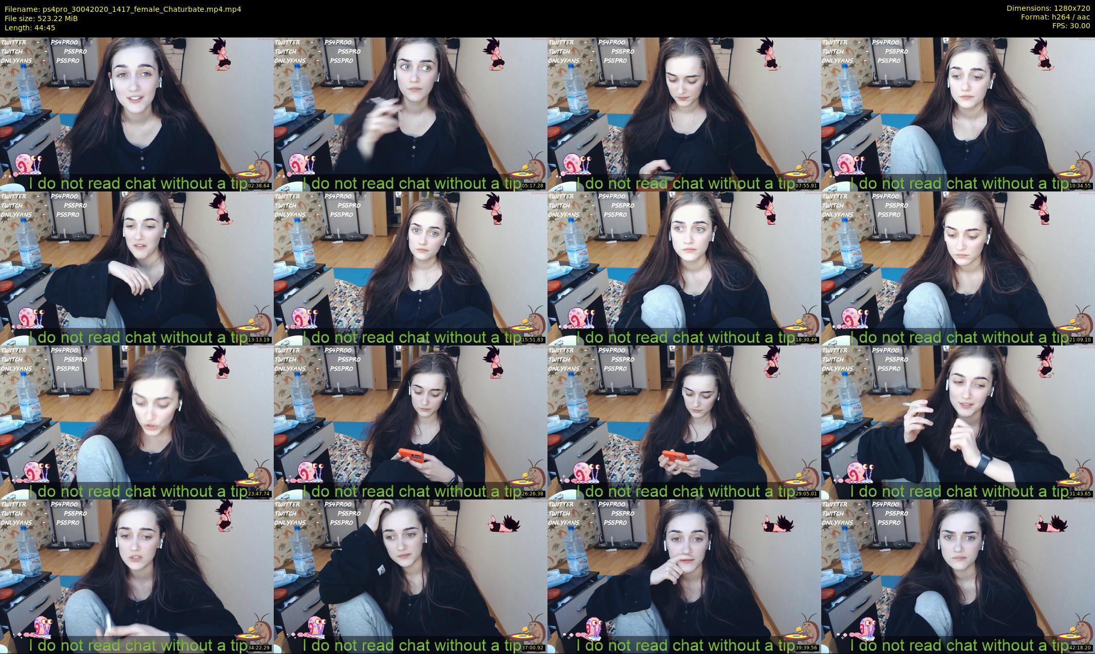 ps4pro — 45 minute Chaturbate female cam show recording, 720p, Apr 30, 2020