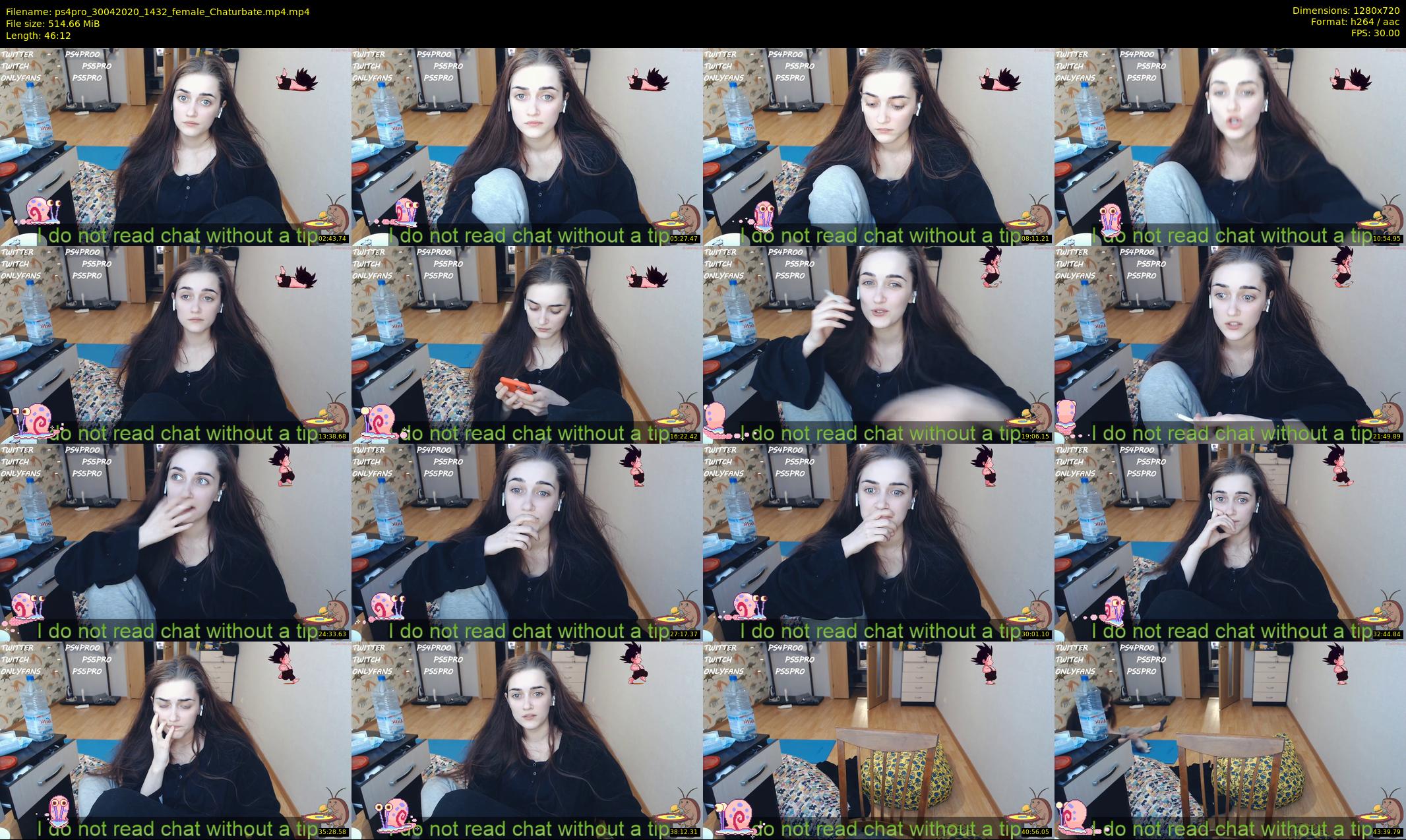 ps4pro — 47 minute Chaturbate female cam show recording, 720p, Apr 30, 2020