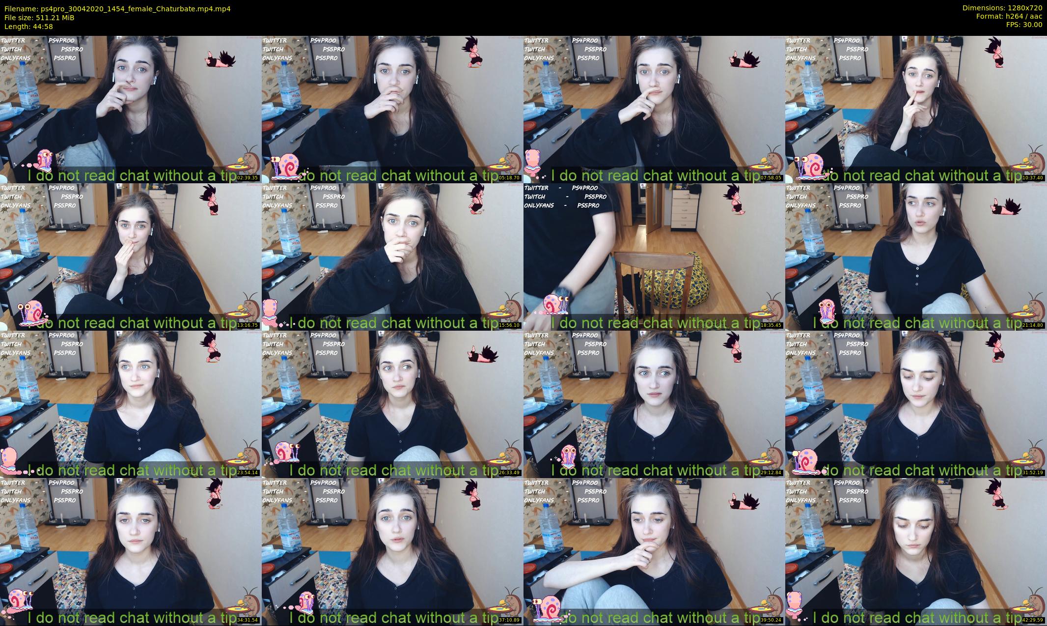 ps4pro — 45 minute Chaturbate female cam show recording, 720p, Apr 30, 2020