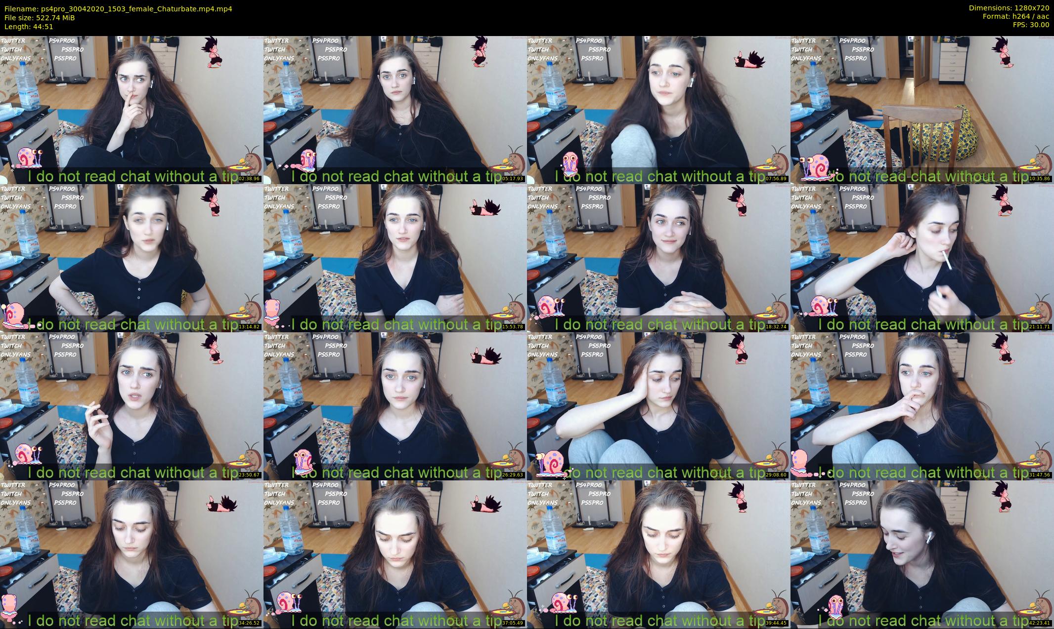 ps4pro — 45 minute Chaturbate female cam show recording, 720p, Apr 30, 2020