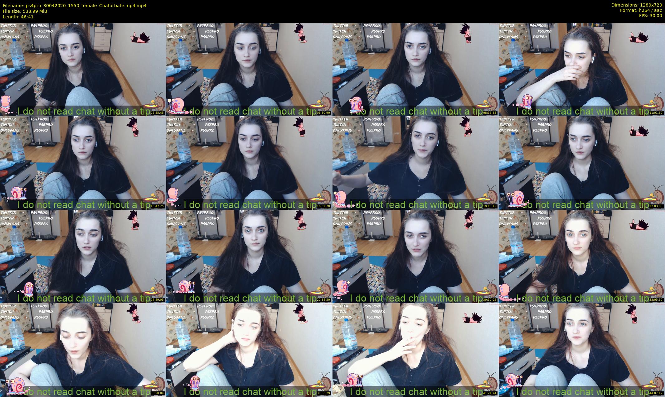 ps4pro — 47 minute Chaturbate female cam show recording, 720p, Apr 30, 2020