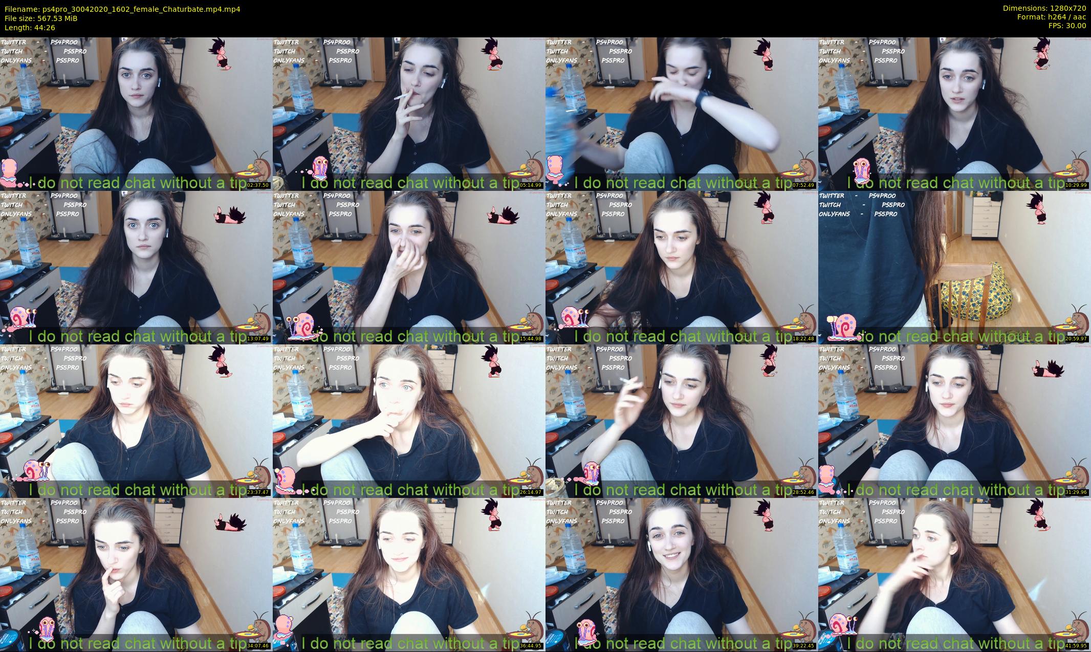 ps4pro — 45 minute Chaturbate female cam show recording, 720p, Apr 30, 2020