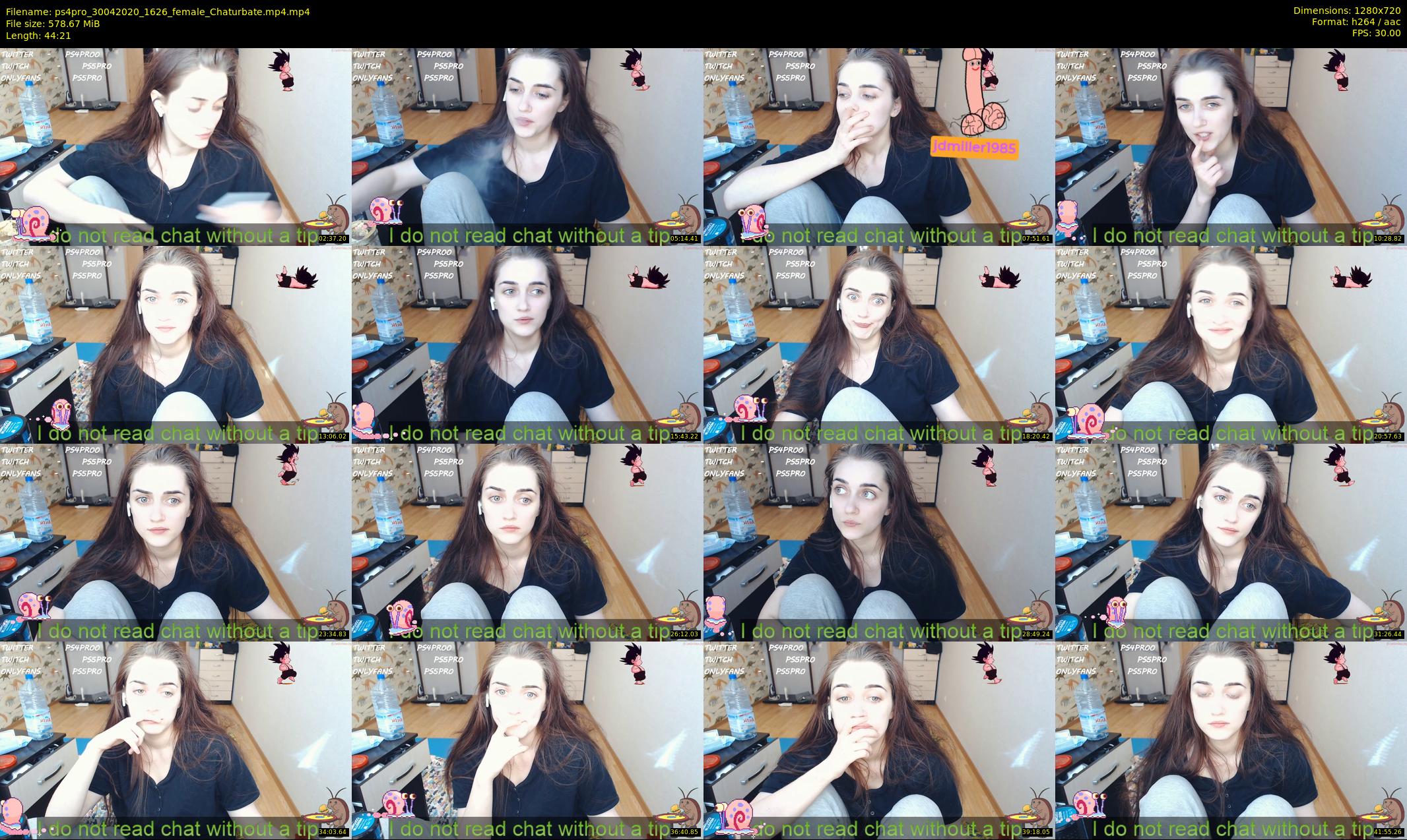 ps4pro — 45 minute Chaturbate female cam show recording, 720p, Apr 30, 2020